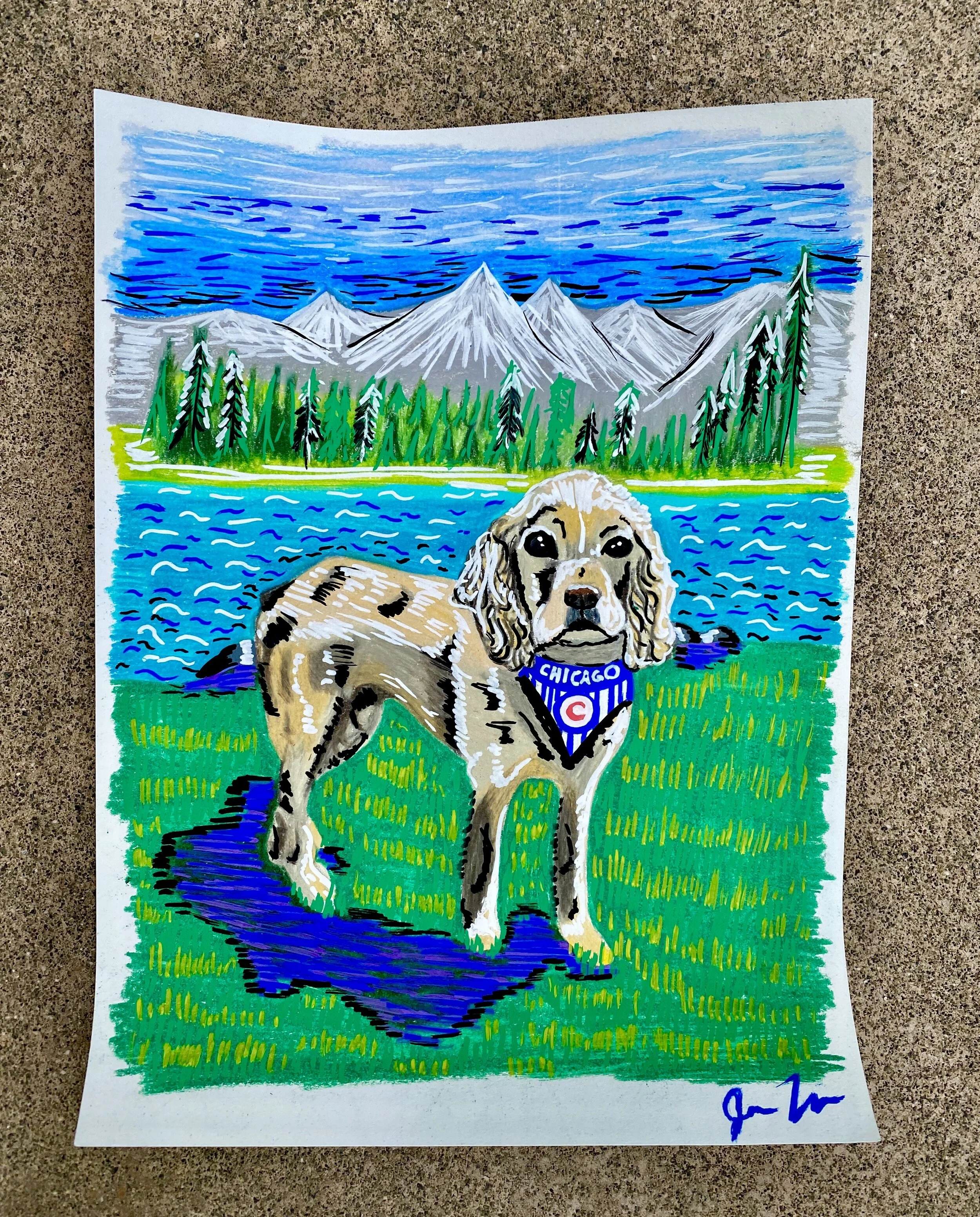Mogul - Colored Pencil on 9x12in Paper