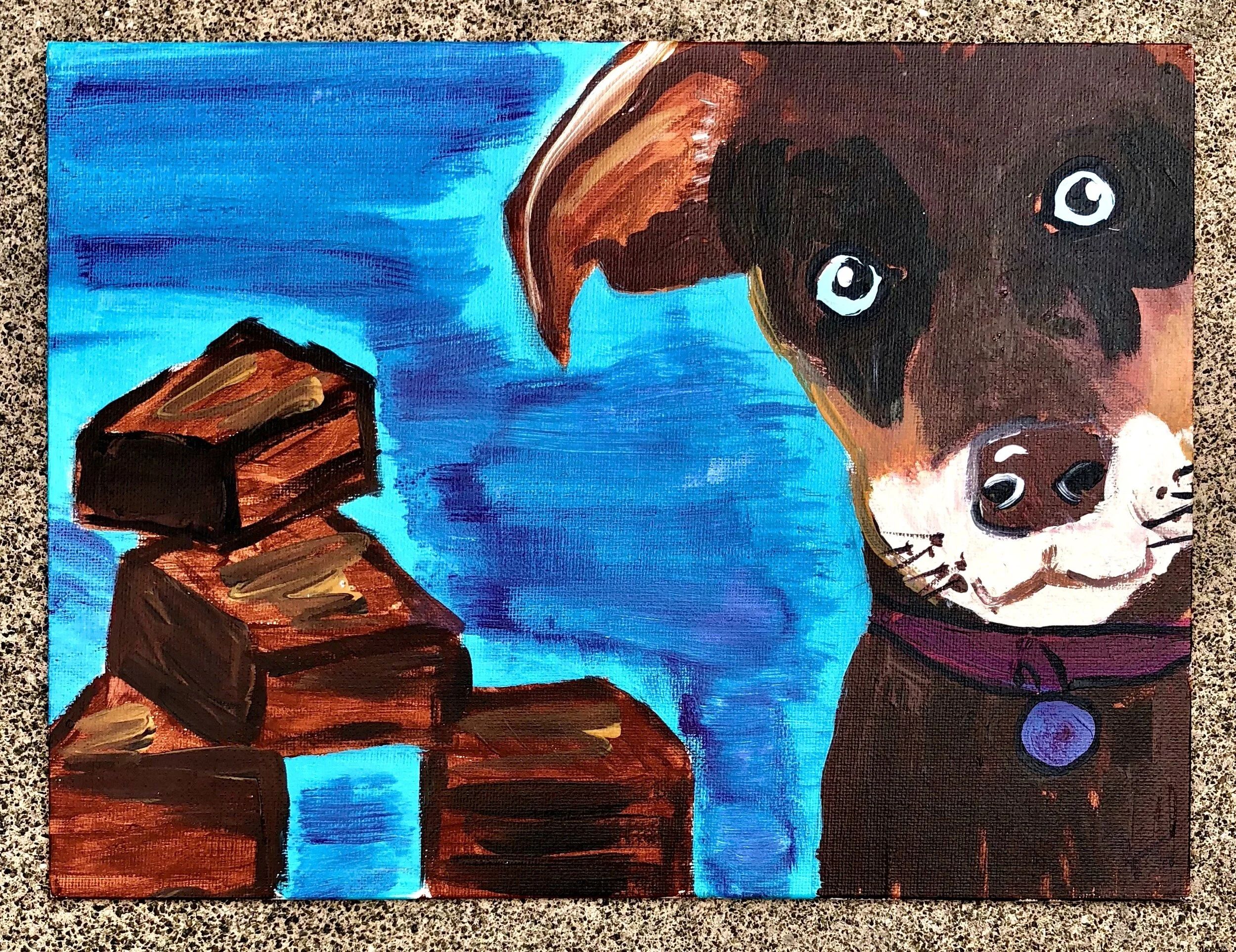 Brownies Dog - Acrylic on Canvas