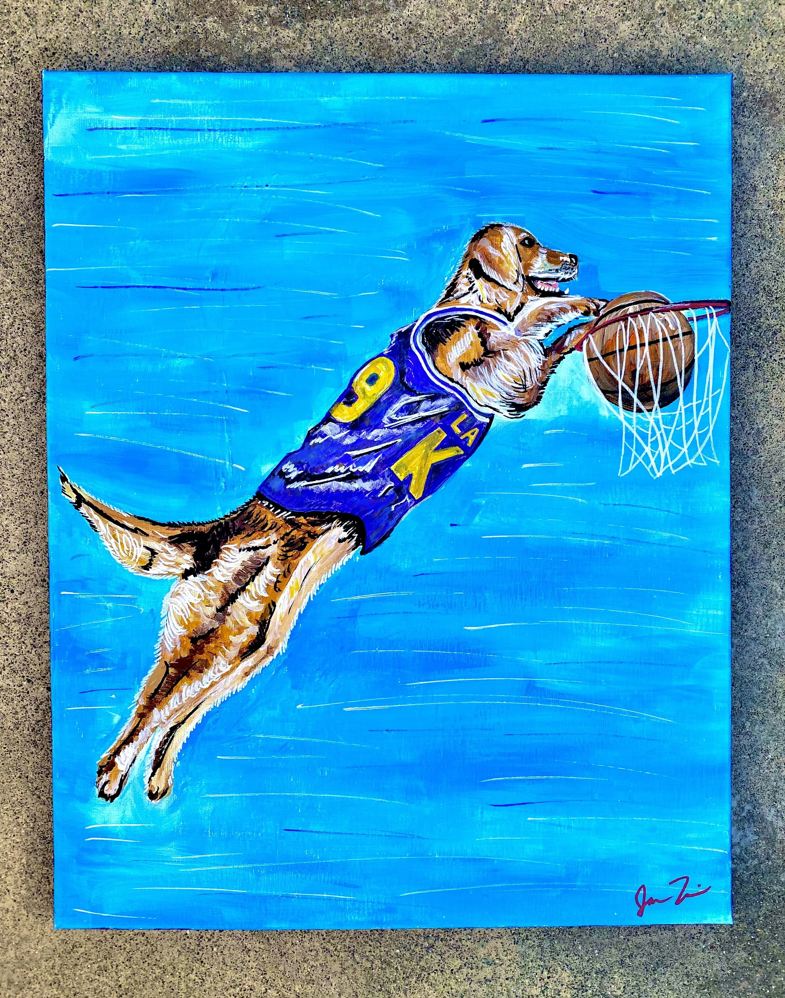 Lakers Air Bud - Acrylic on Canvas