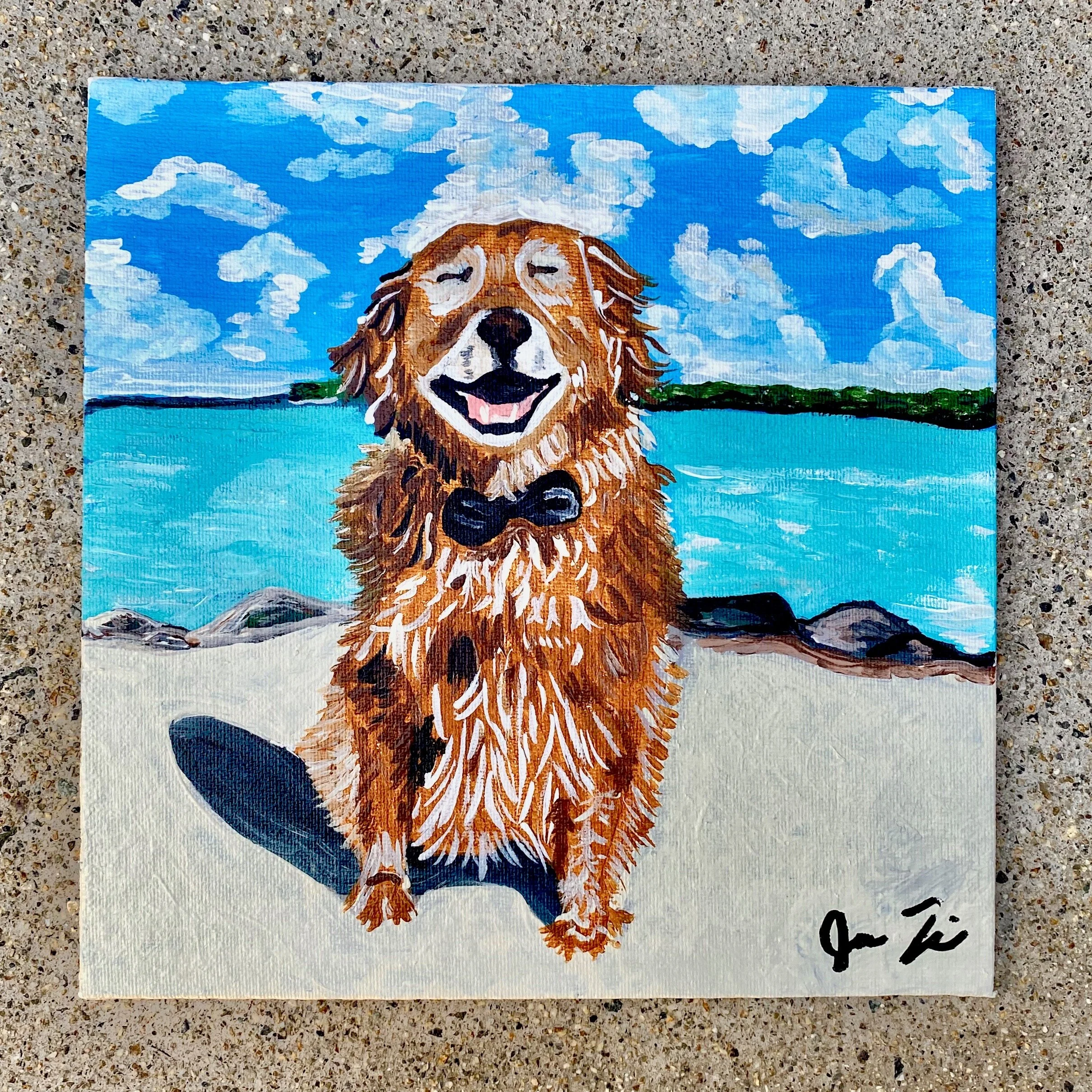 Riley - Acrylic on 8x8in Canvas