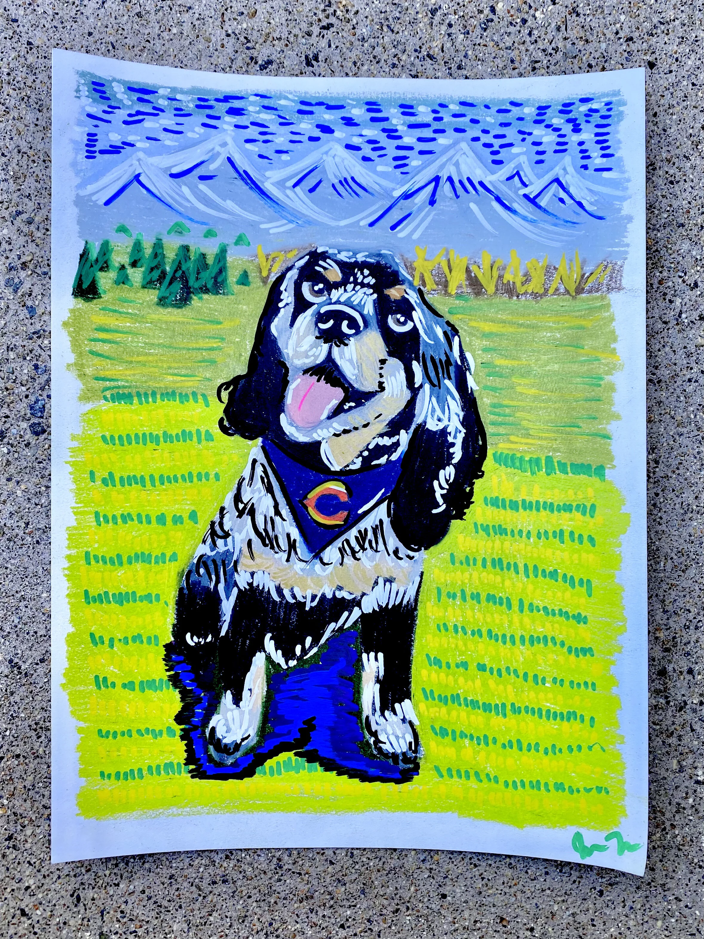 Marshall - Colored Pencil on 9x12in Paper