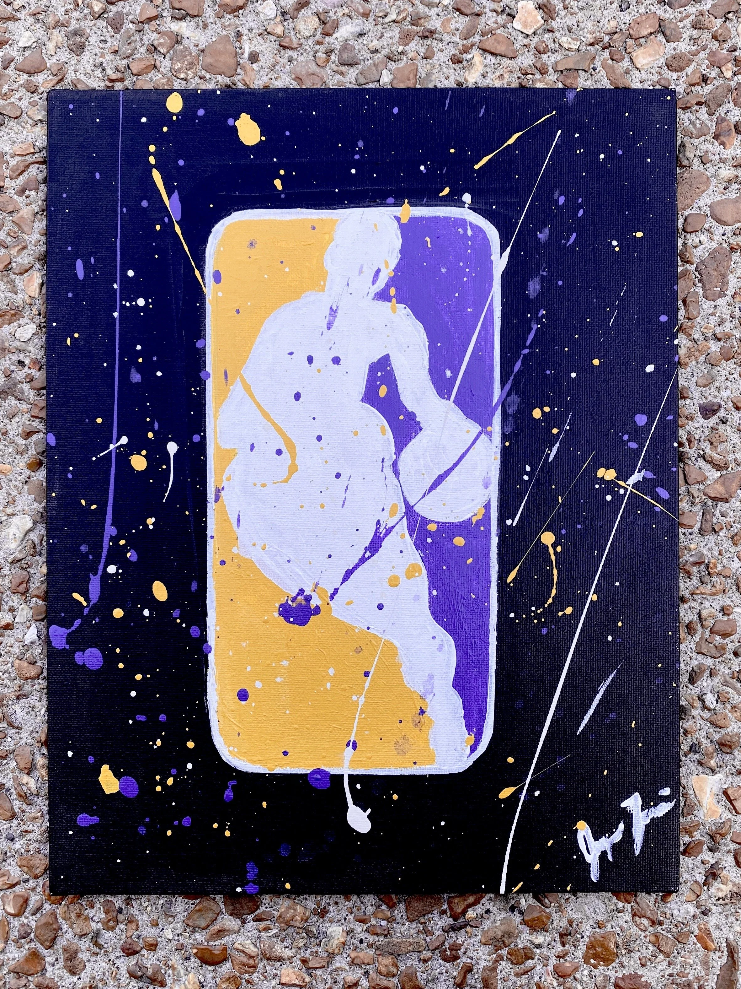 Lakers x NBA - Acrylic on 11x14in Canvas
