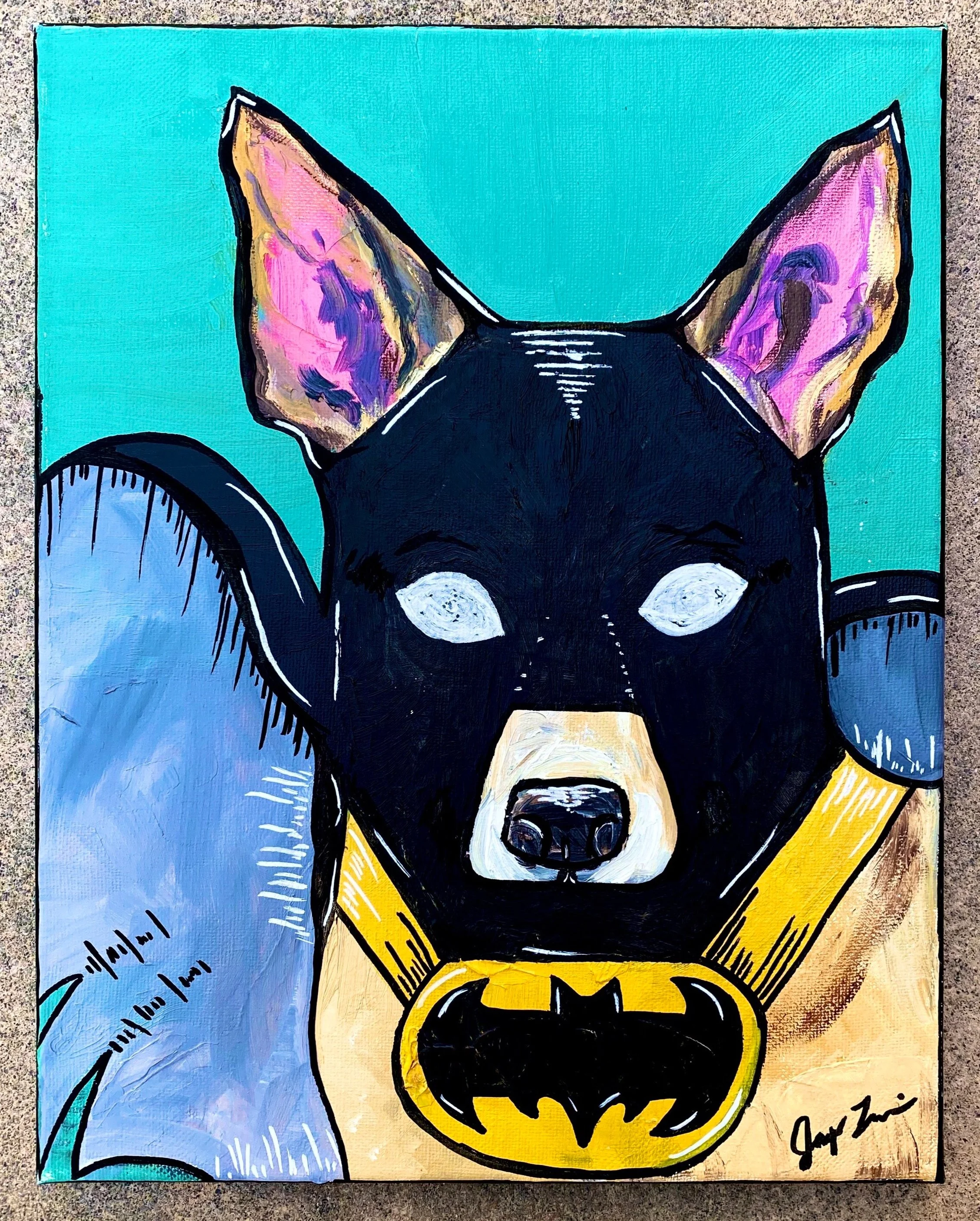 Chief the Batdog - Acrylic on Canvas