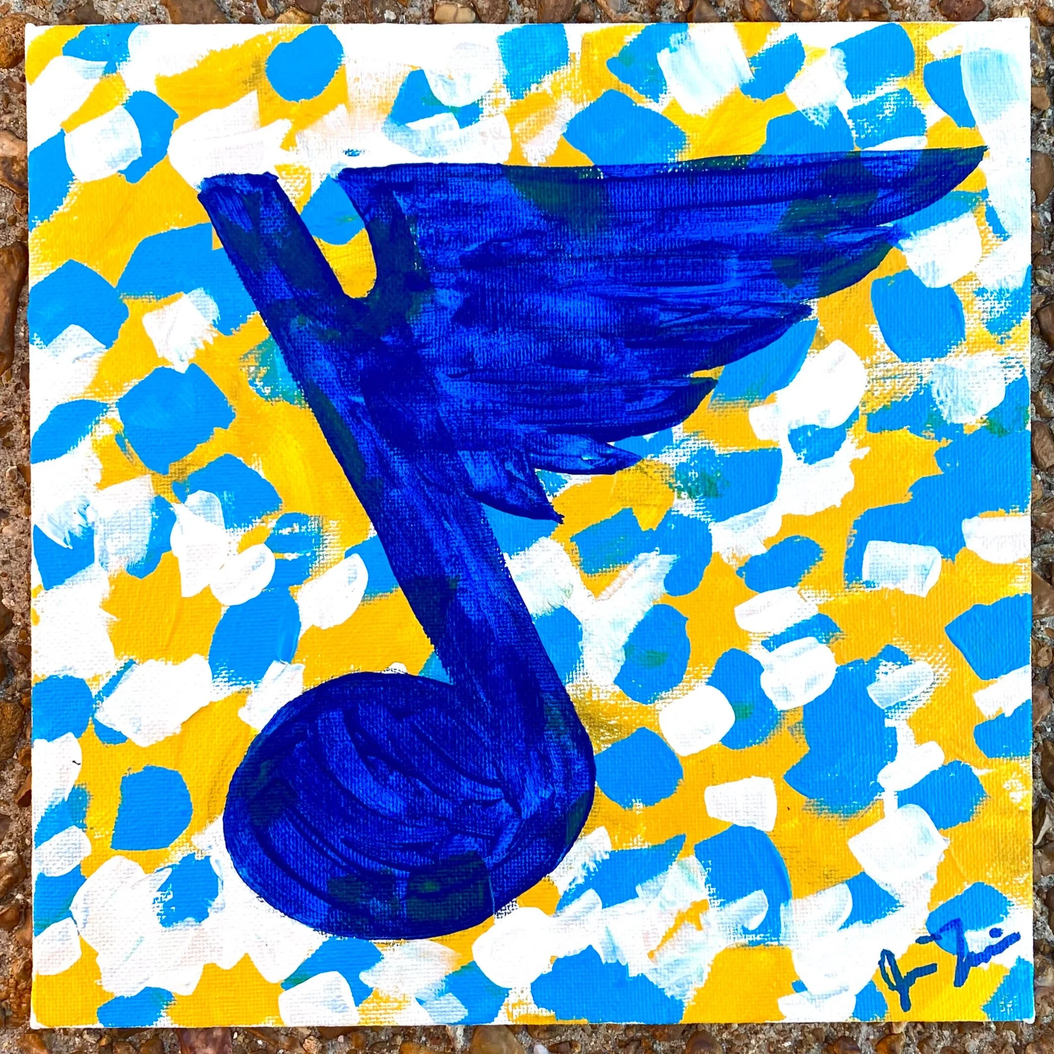St. Louis Blues - Acrylic on 8x8in Canvas