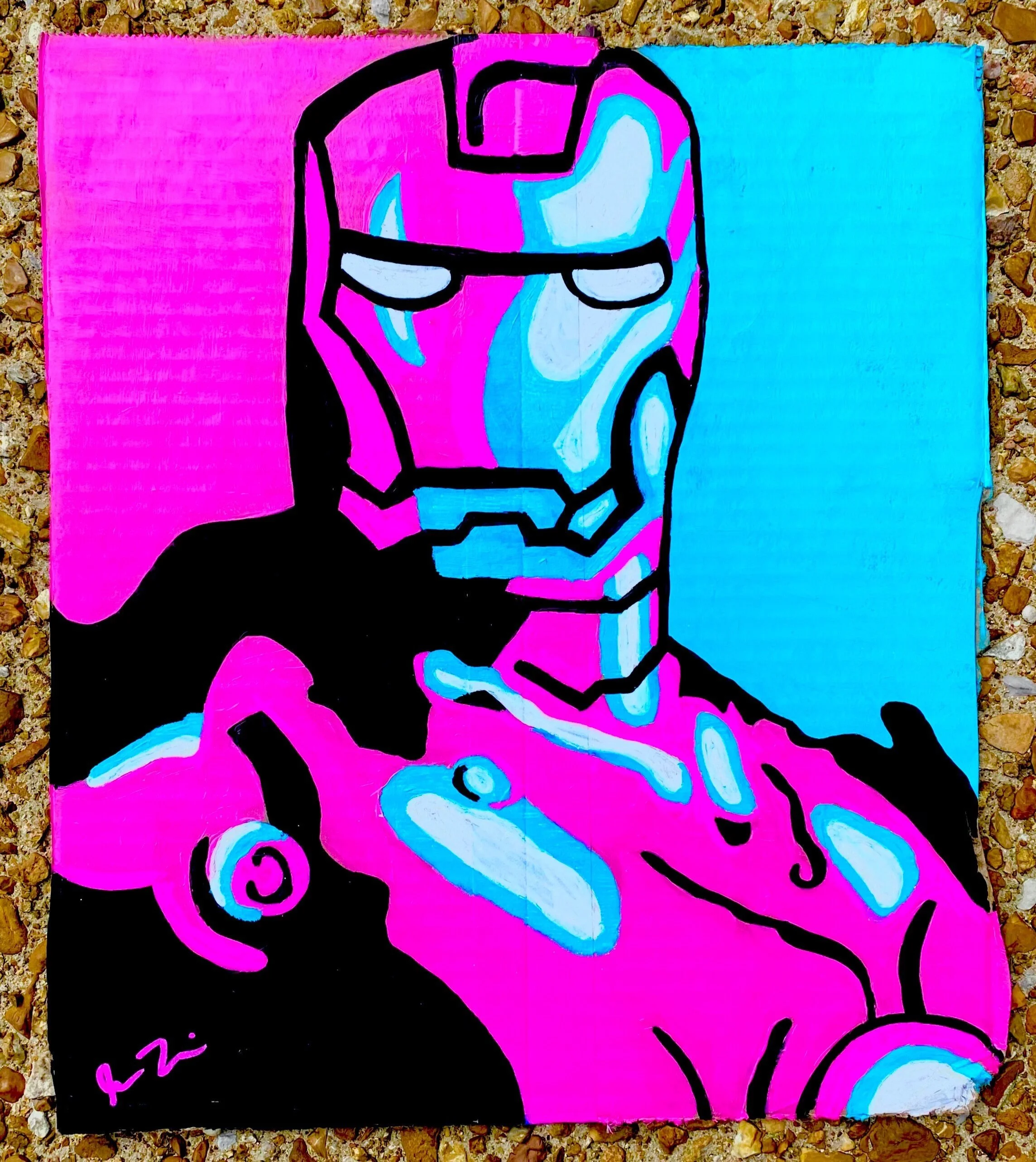 Iron Man - Acrylic on 11x13in Cardboard