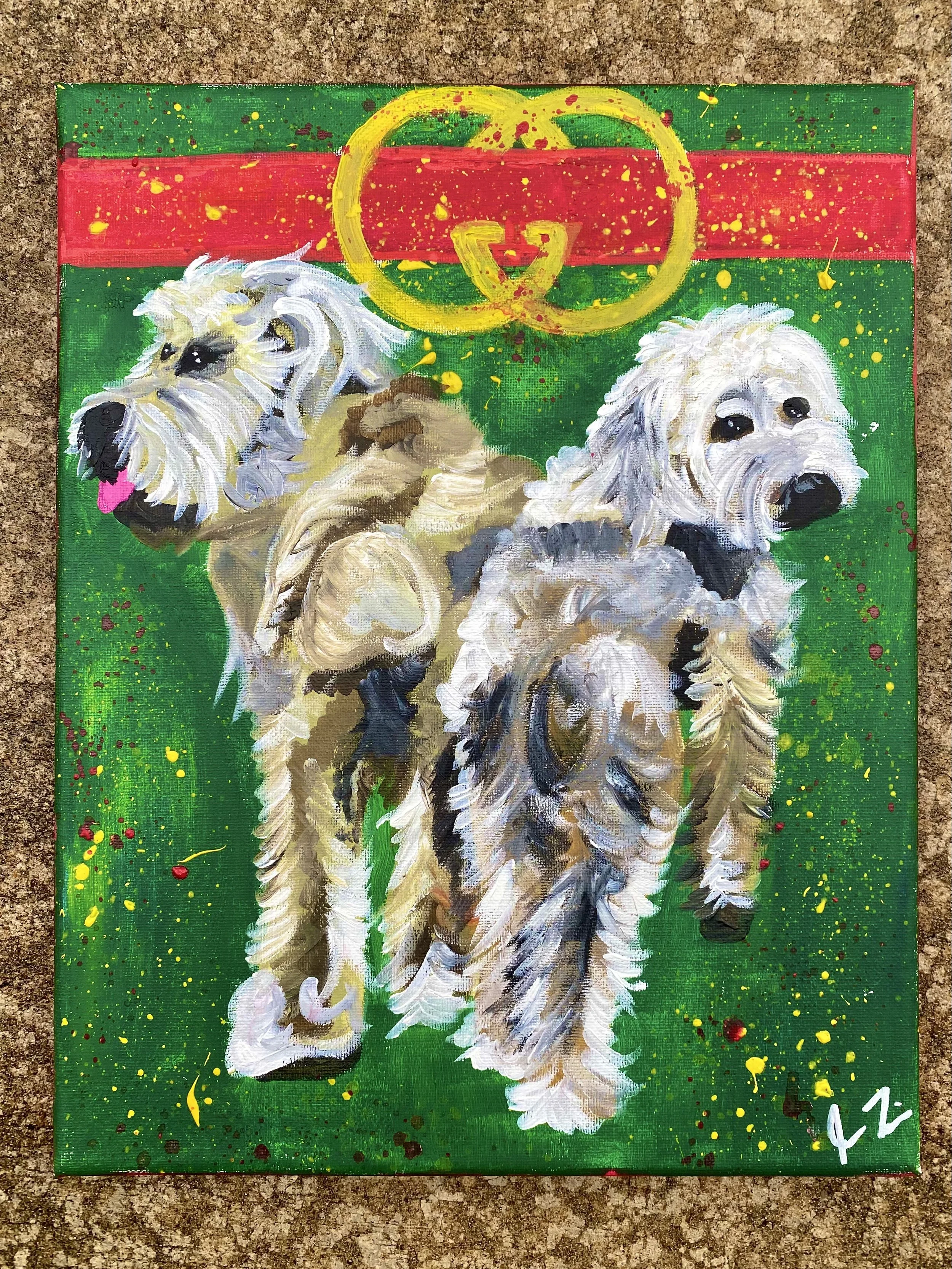 Cooper and Eva - Acrylic on 11x14in Canvas