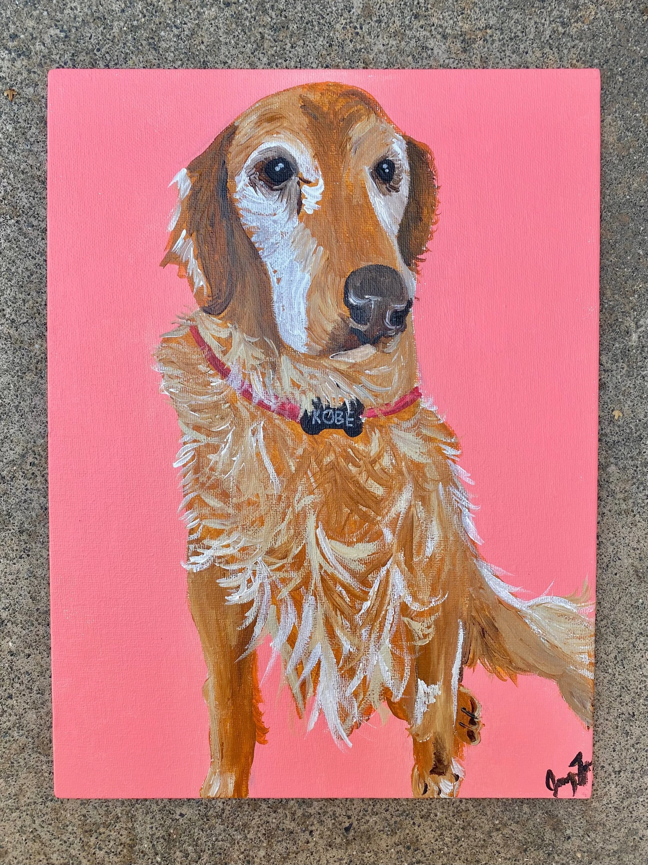 Kobe - Acrylic on 9x12in Canvas