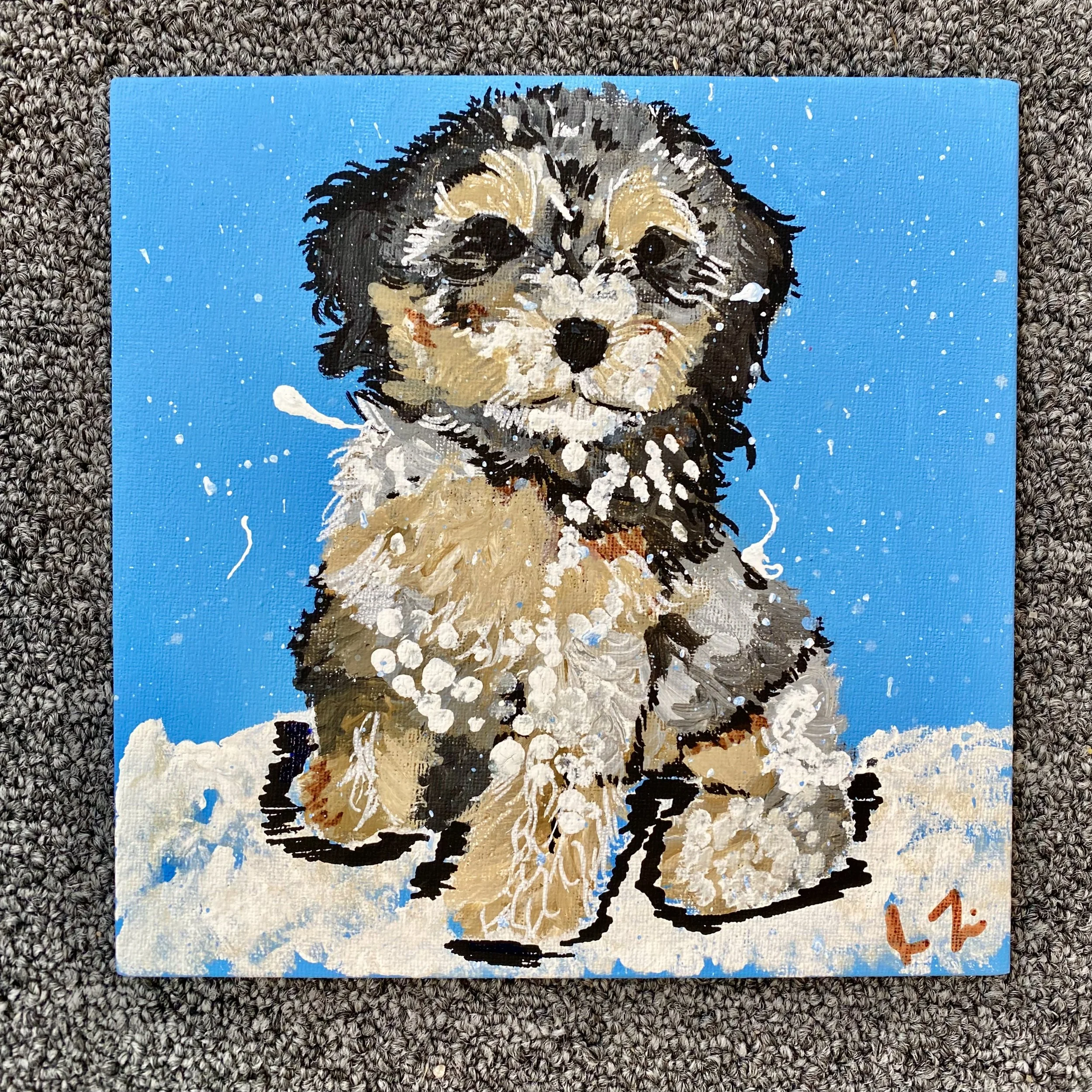 Lola - Acrylic on 8x8in Canvas