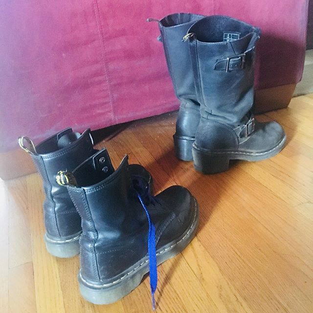 There were angels working in my house today doing healing work, blessing my home, Sharing my space. This angels wore these boots and I love this image so much. This strength and bad-assness shed at my door as they headed in to do their magic. #angels