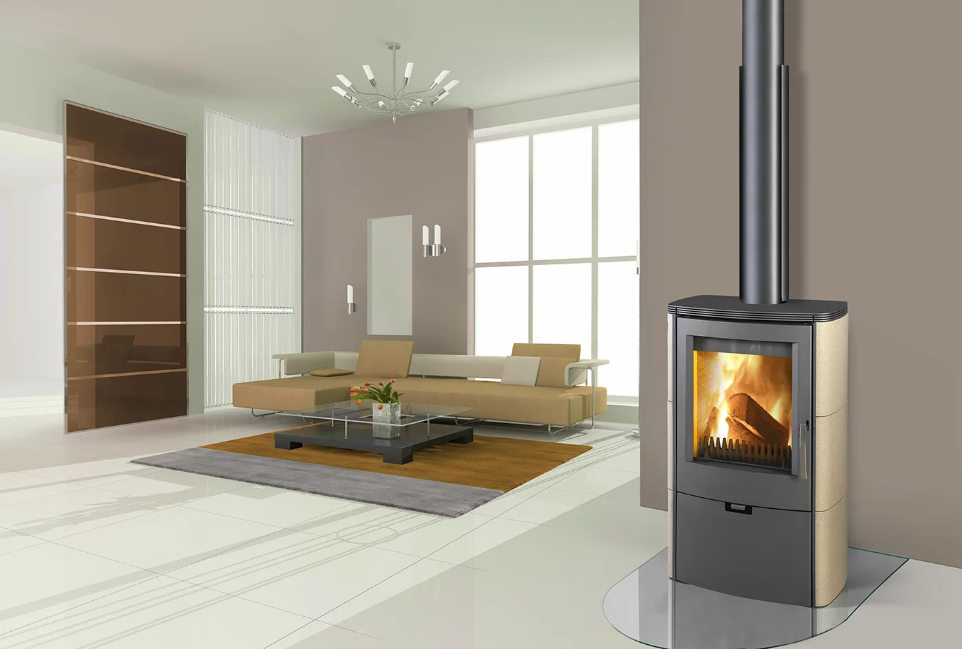 Euro Fireplace Falun Ceramic