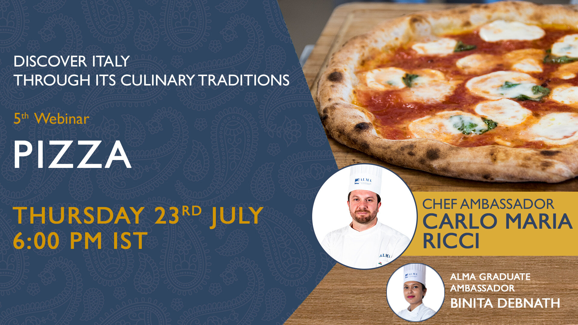 TRUE ITALIAN TASTE - Webinar on Italian Pizza | 6 PM Onwards