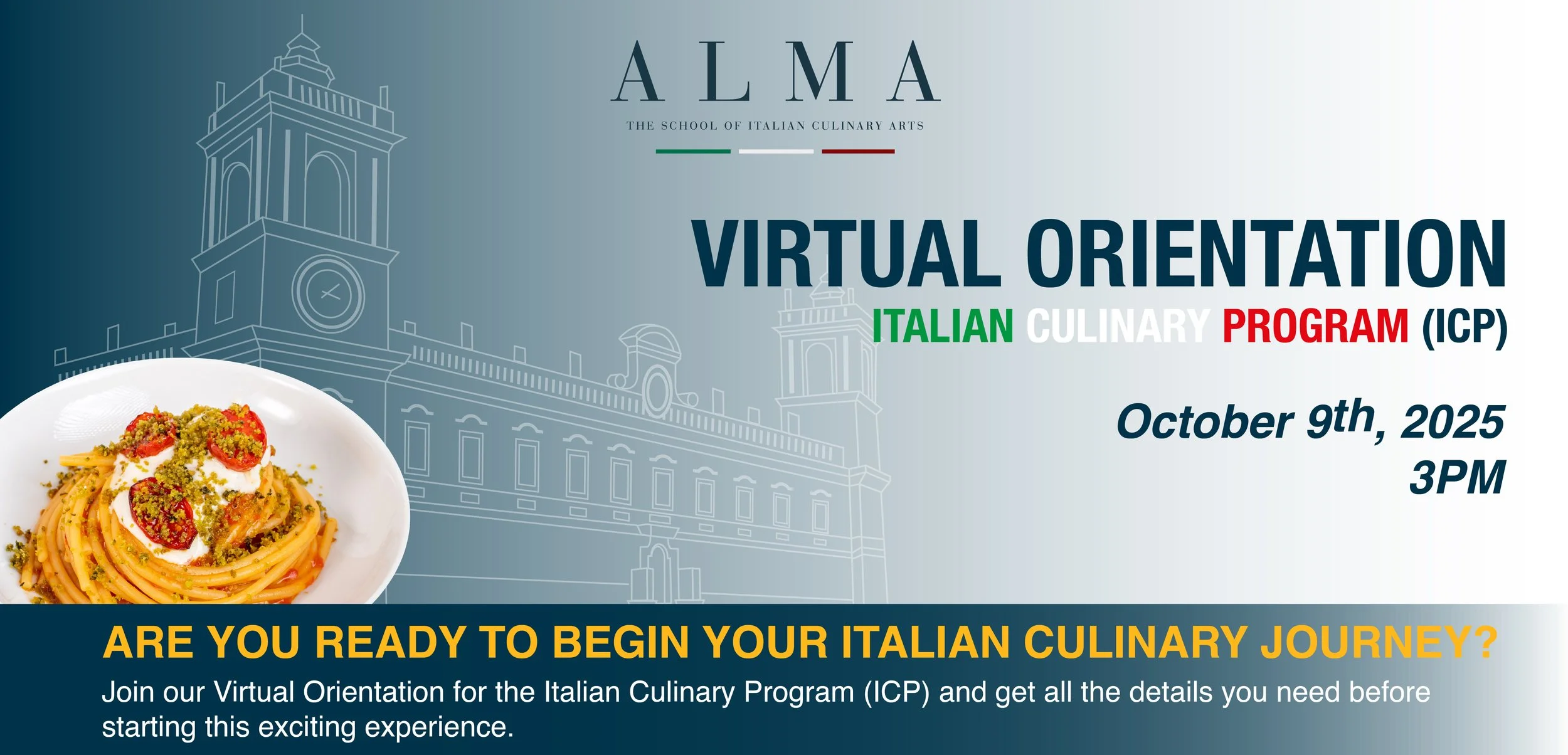Join us for the Italian Culinary Program’s online orientation session