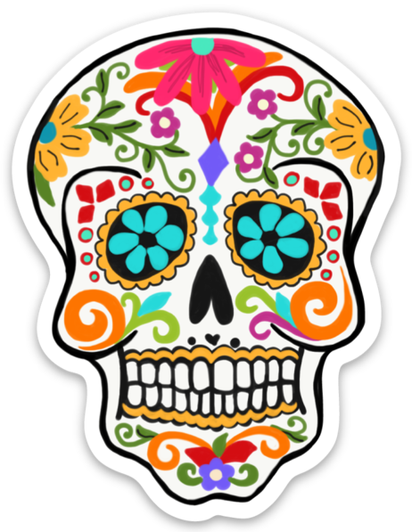 Multicolor 16x16 Shiba Inu Dog Sugar Skull Calavera Mexico Dia De Los Muertos Throw Pillow Calavera Party Apparel Co