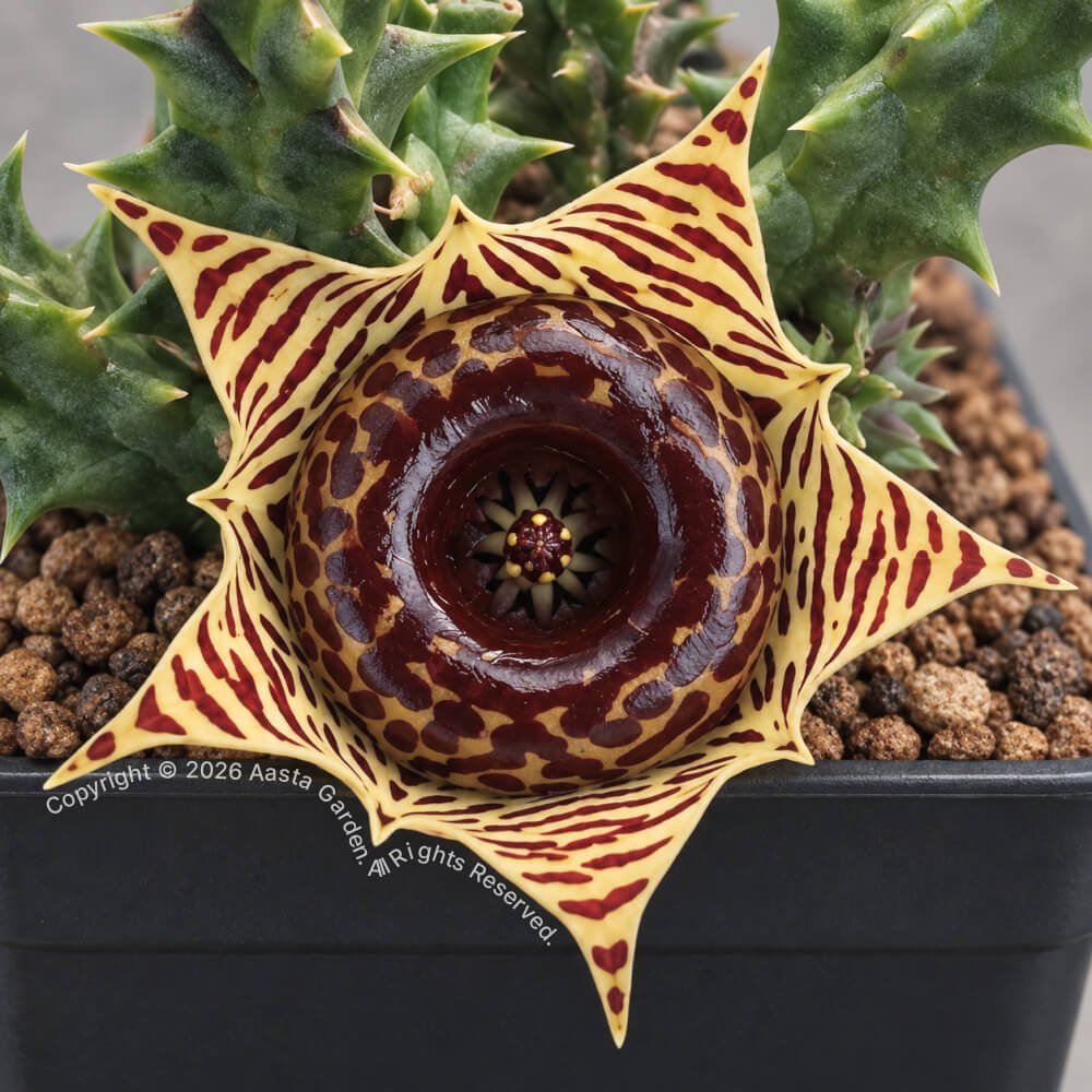 Huernia zebrina hyb. 'Twin Ridge Gleam'.jpg