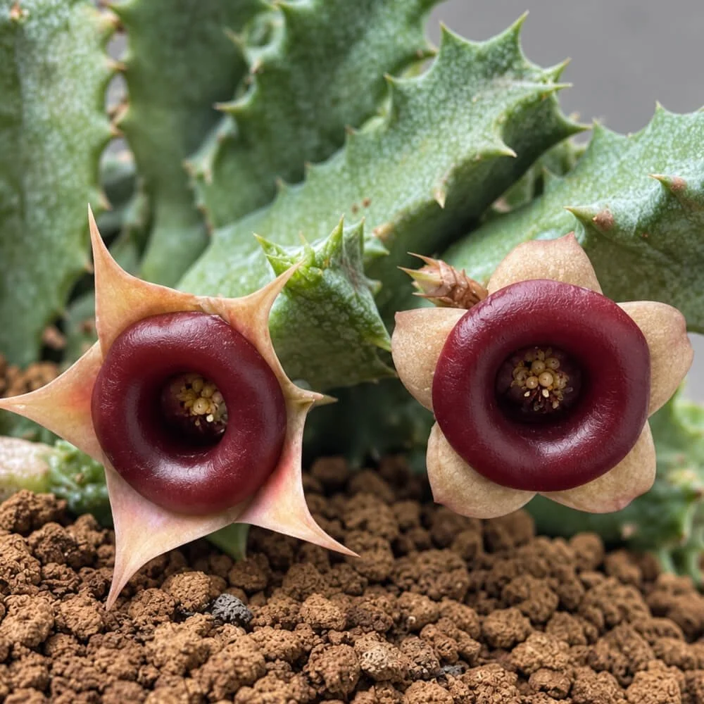 Huernia zebrina hyb. ‘Sweet Devil Horn’