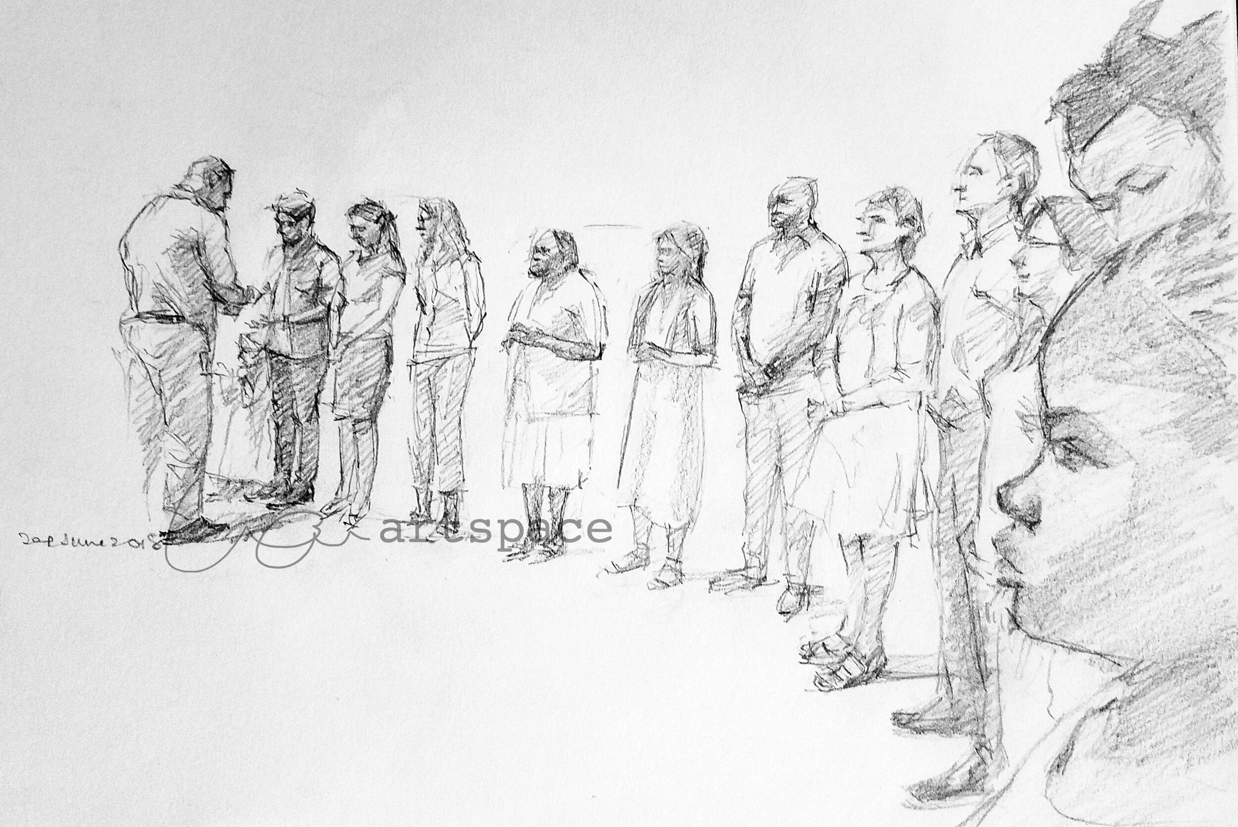  Graphite pencil on paper 