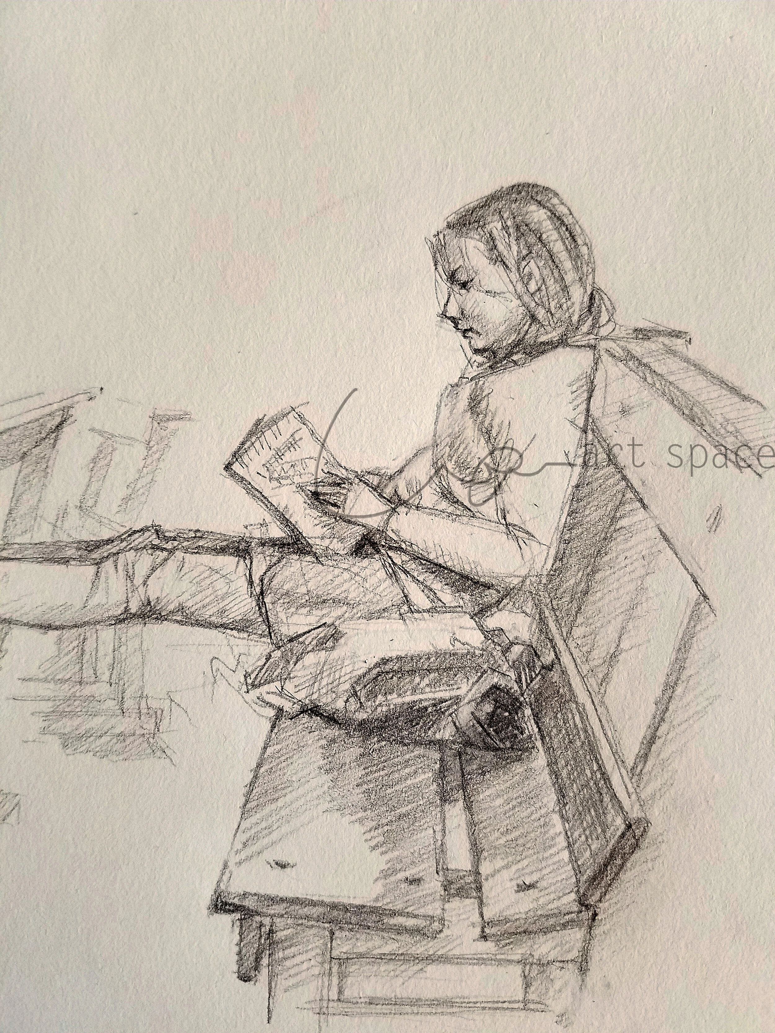  Graphite pencil on paper 