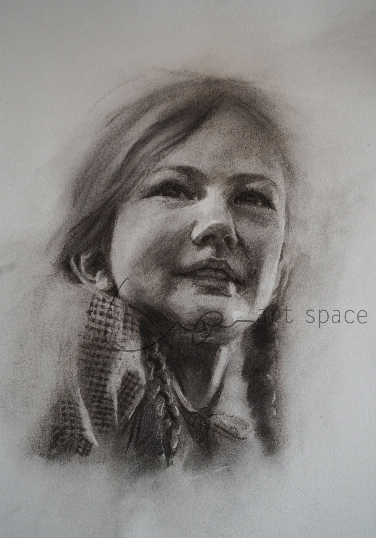  Charcoal on paper 