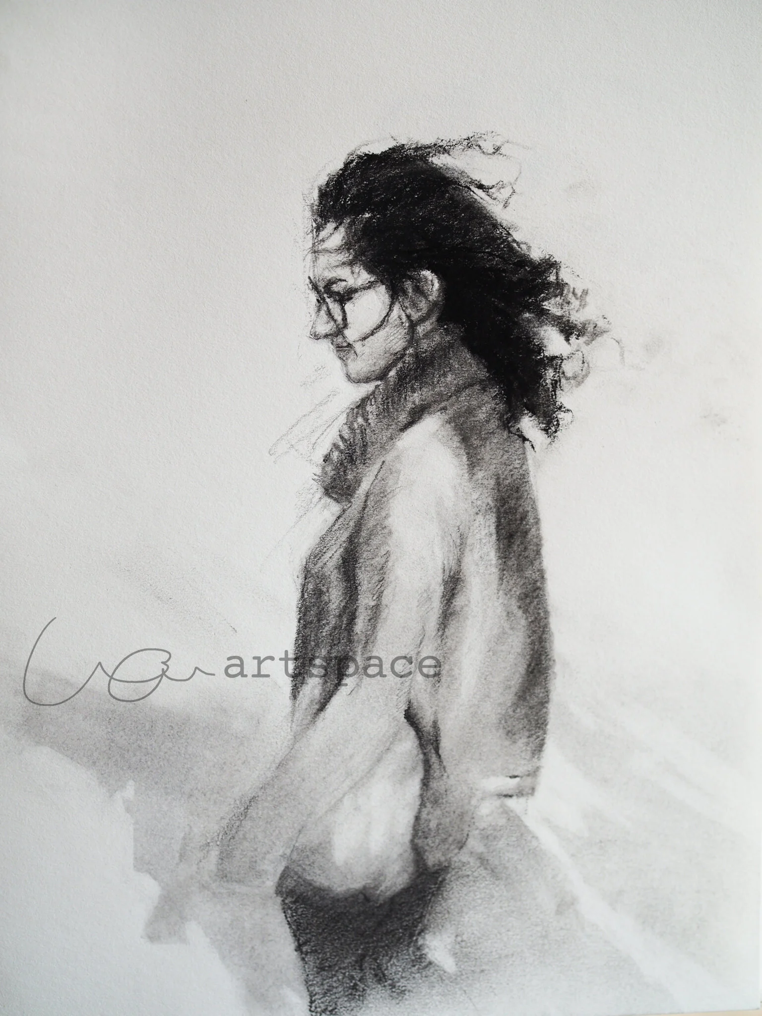  Charcoal on paper 