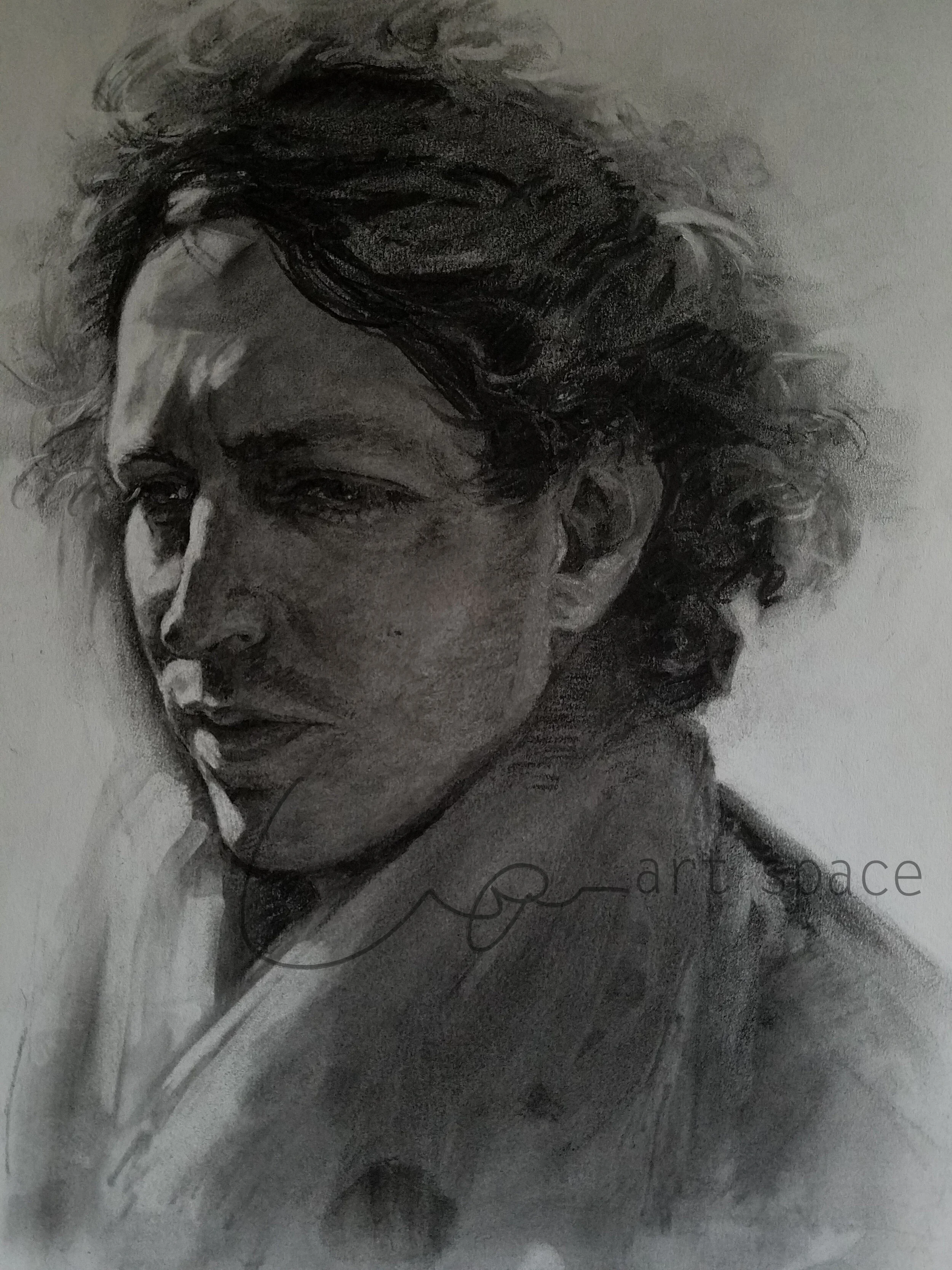 Charcoal on paper 