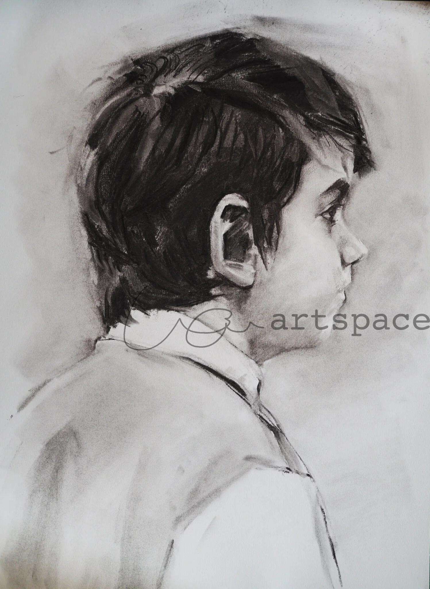  Charcoal on paper 