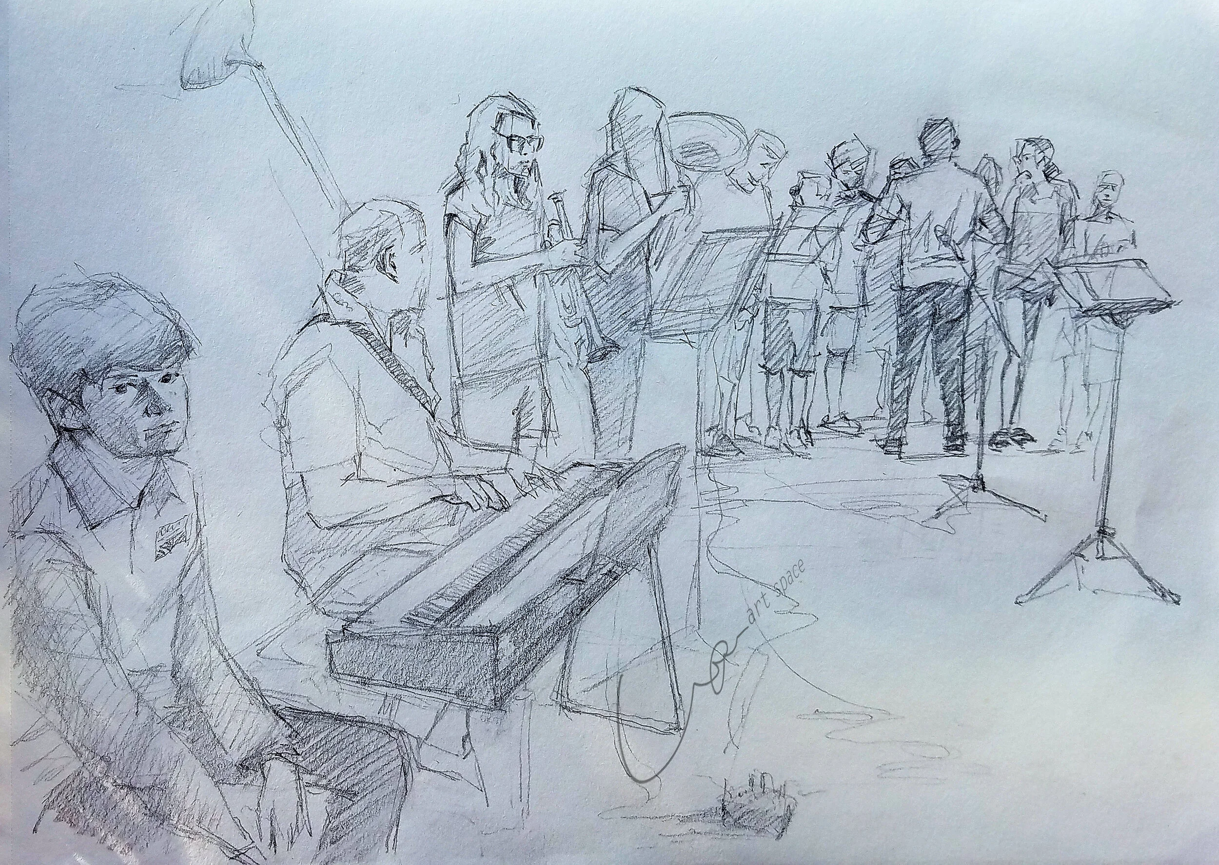  Graphite pencil on paper 