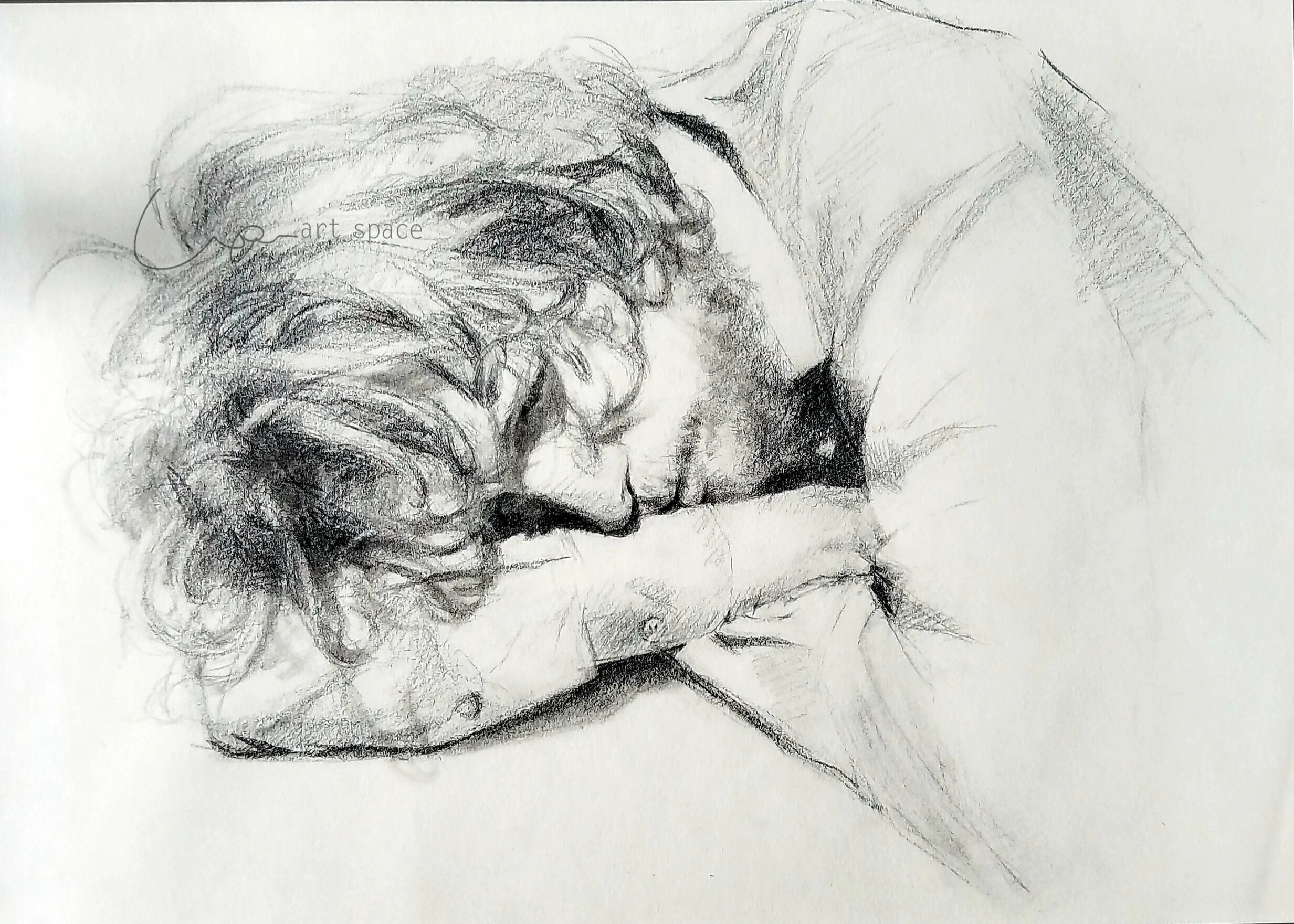  Charcoal on paper 