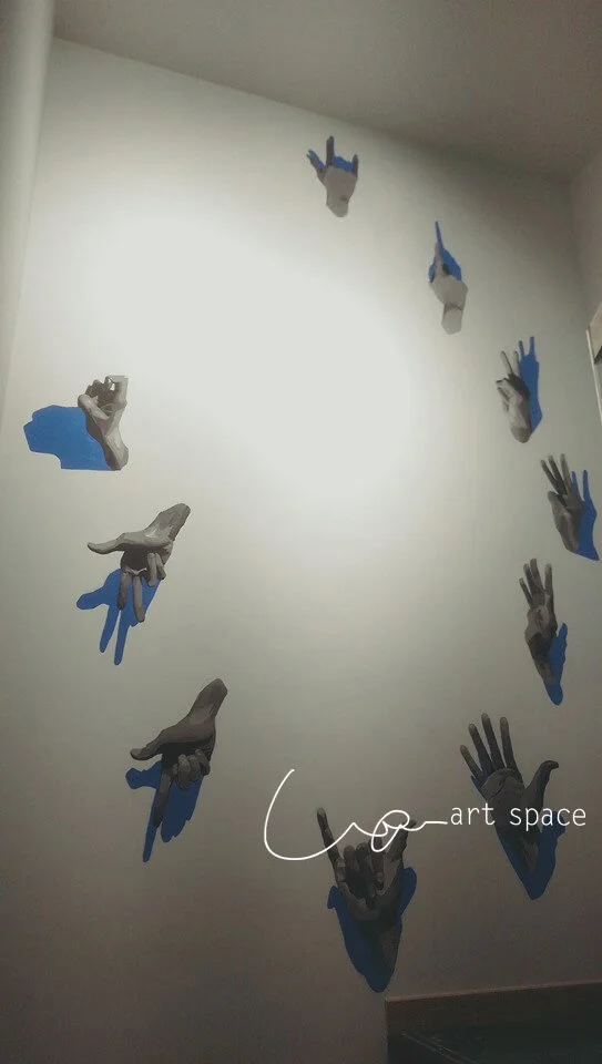  acrylic painted on concrete wall 