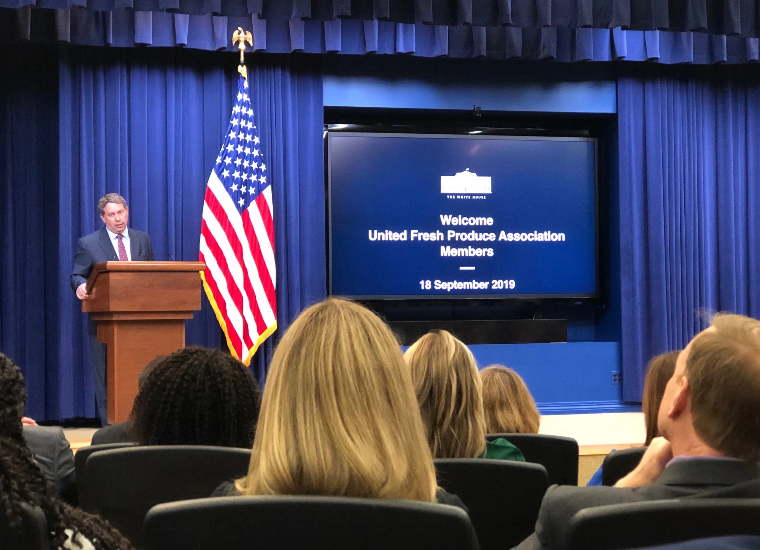 Briefing from the White House Staff and meeting Senators