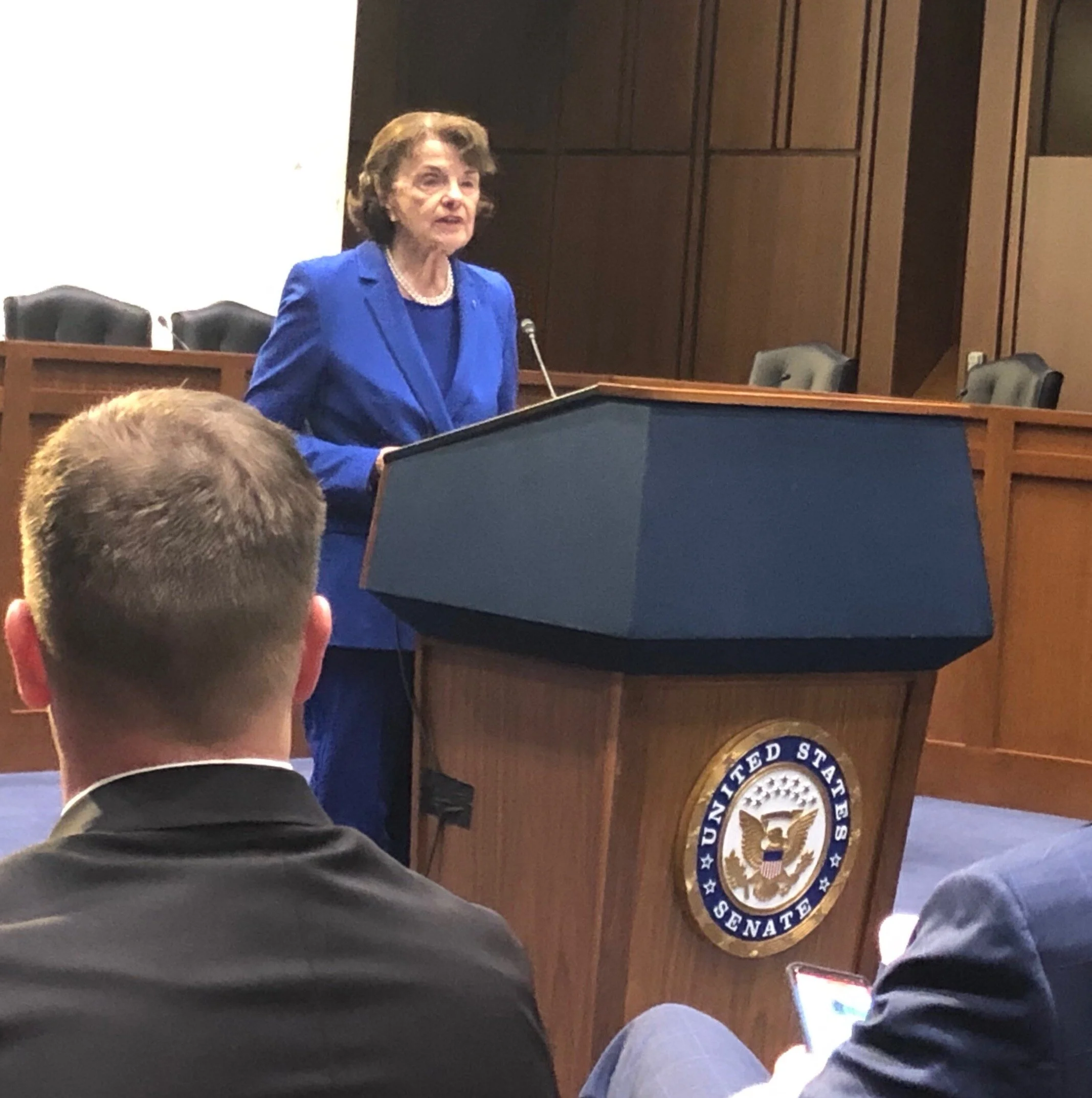 Senator Dianne Feinstein from California.