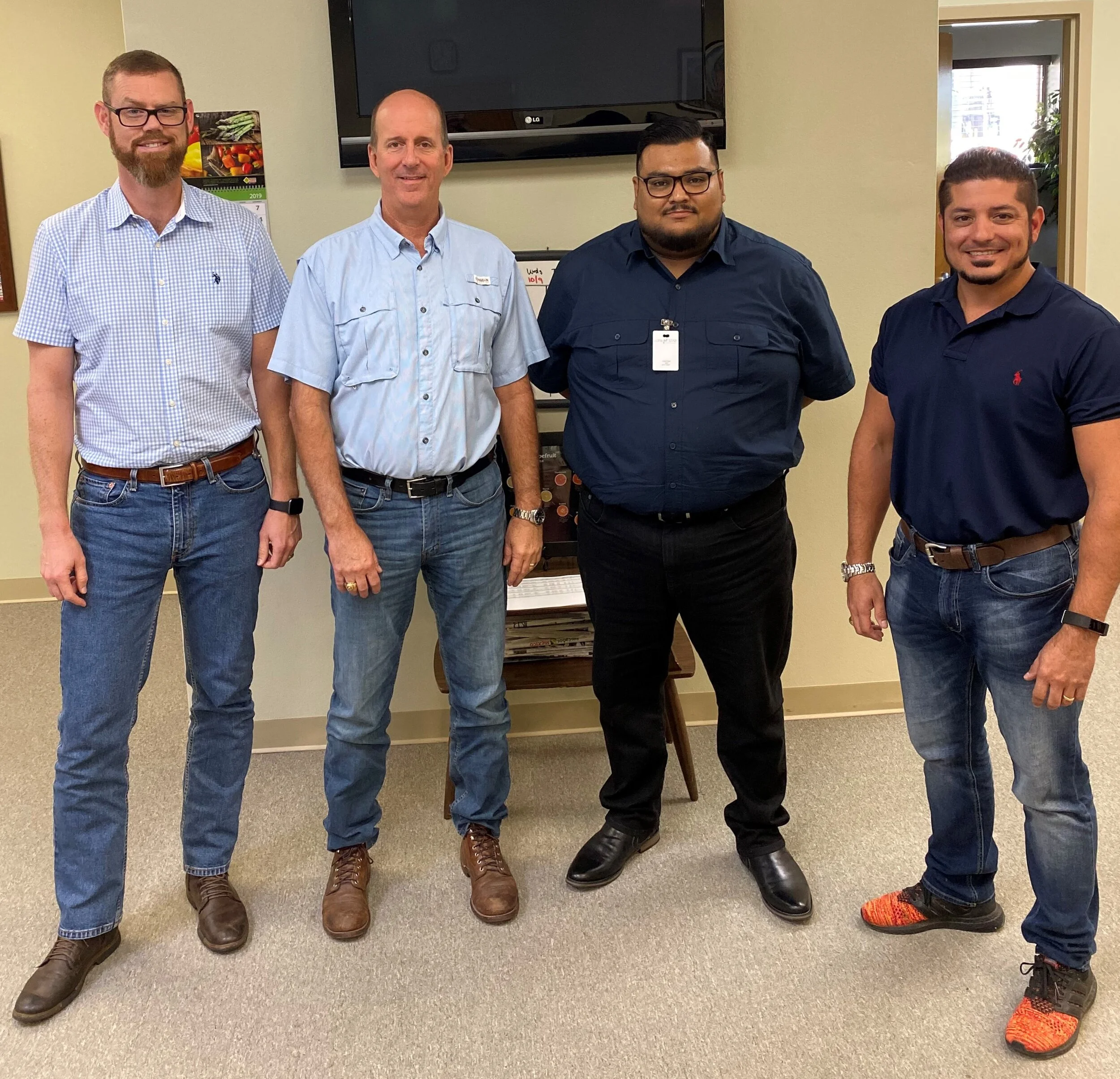 Pictured above is Paul Stofberg (CEO - Prophet North America), Chris Eddy (Assistant Operations Manager - Lone Star Citrus Growers), Giovanny Ramirez (Implementation Consultant - Prophet North America) and TJ Flowers (VP Operations & Sales - Lone Star Citrus Growers).
