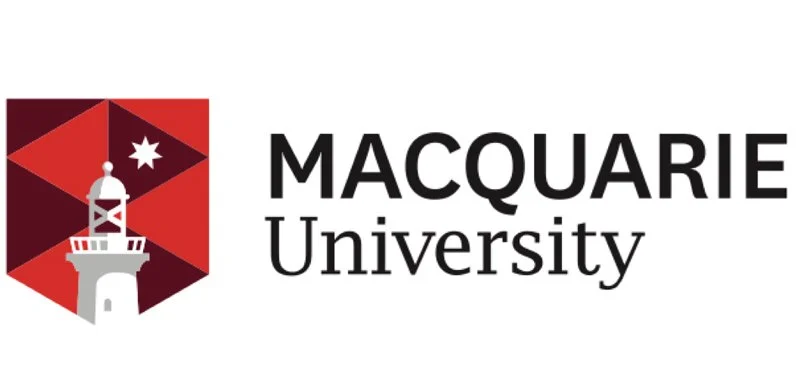 Logo of Macquarie University featuring a lighthouse and a star within a hexagon, with the university's name to the right.