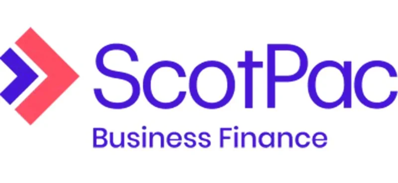 ScotPac logo with a stylised arrow graphic and the text 'ScotPac Business Finance'.