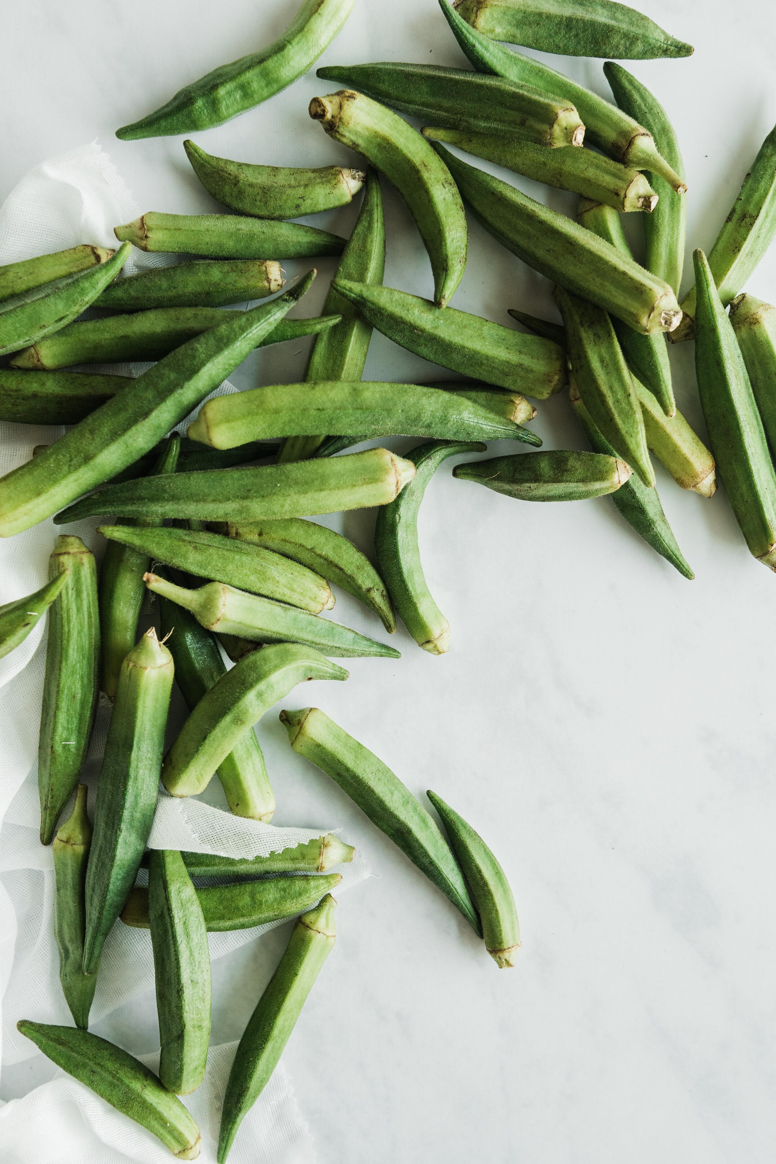 Okra in Oil (Bamiyeh Darawiyeh Bizeit) — Omayah Cooks // Syrian Recipes