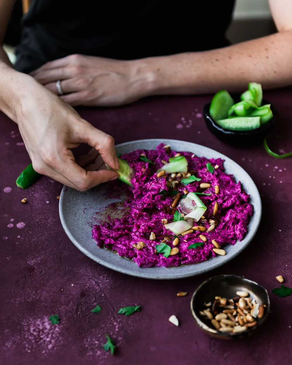 Beet Mutabal (Roasted Beet Dip) — Omayah Cooks // Syrian Recipes