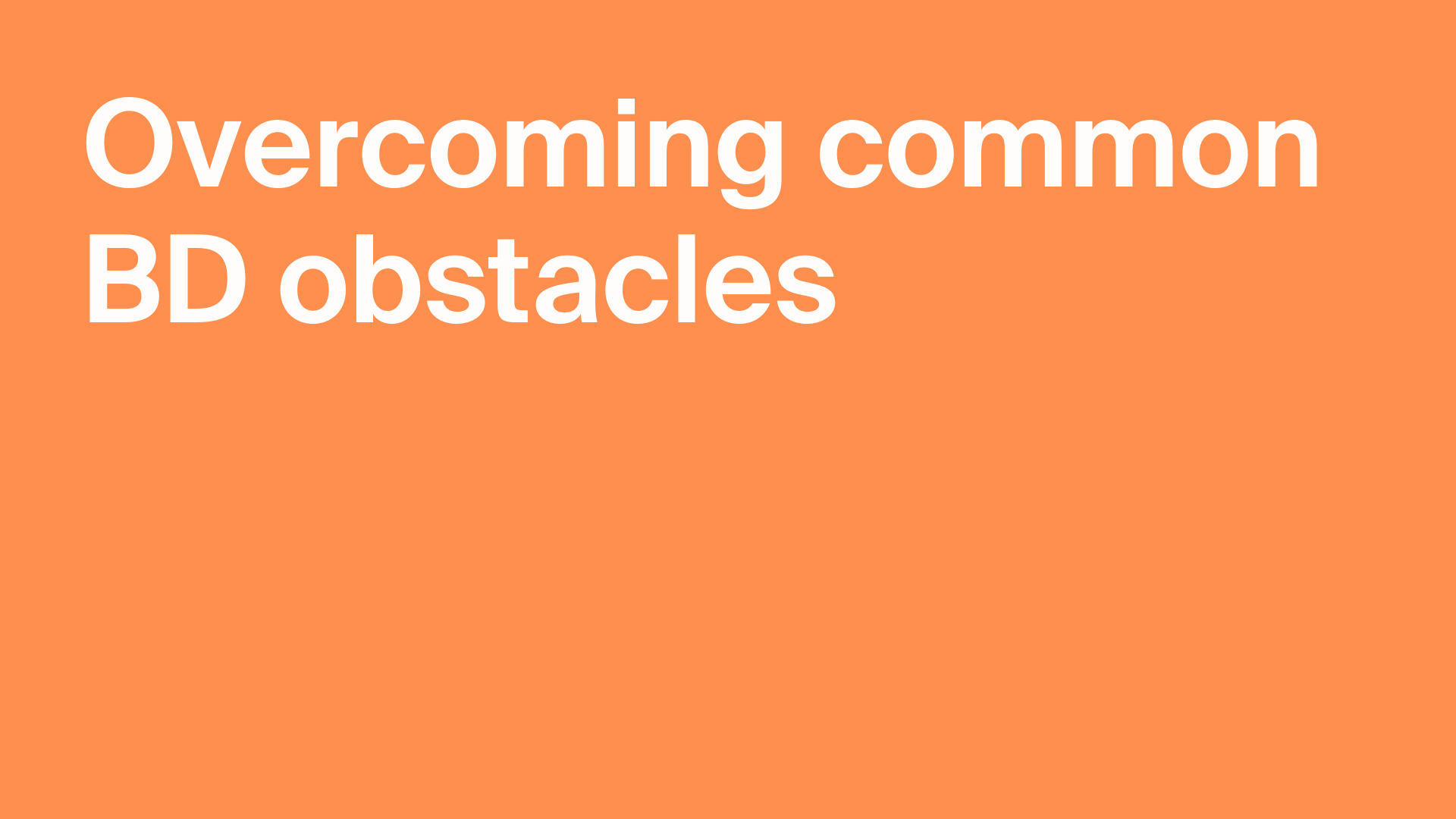 Overcoming Common Business Development Obstacles
