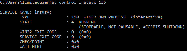 Figure 3: Issuing the ctrl code