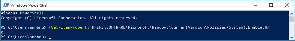 Disable UAC using EasyInstall Agent Service on client system