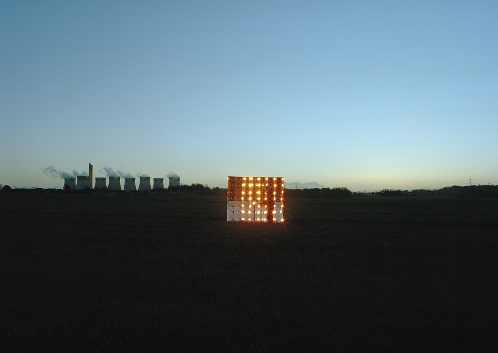 Ruth Lyons ‘Pilot Light’ 2 April – 31 May Ruth Lyons’ Pilot Light reflects on the geology of Byram Park, historically surrounded by limestone quarries and kilns. Limestone is heated with oxy-acetylene to produce a light that is projected across the landscape using a large mirror. This demonstrates Thomas Drummond’s use of limelight and a heliostat to triangulate the land for the production of the first Ordnance Survey map of Ireland. The work was exhibited at The Hepworth Wakefield as part of Pavilion’s The Follies of Youth exhibition. A response Pilot Light projection took place in Doth Henge, a megalithic site in Co. Meath, Ireland. http://www.pavilion.org.uk/commissions/Ruth-lyons/ http://thefolliesofyouth.co.uk/?page_id=15