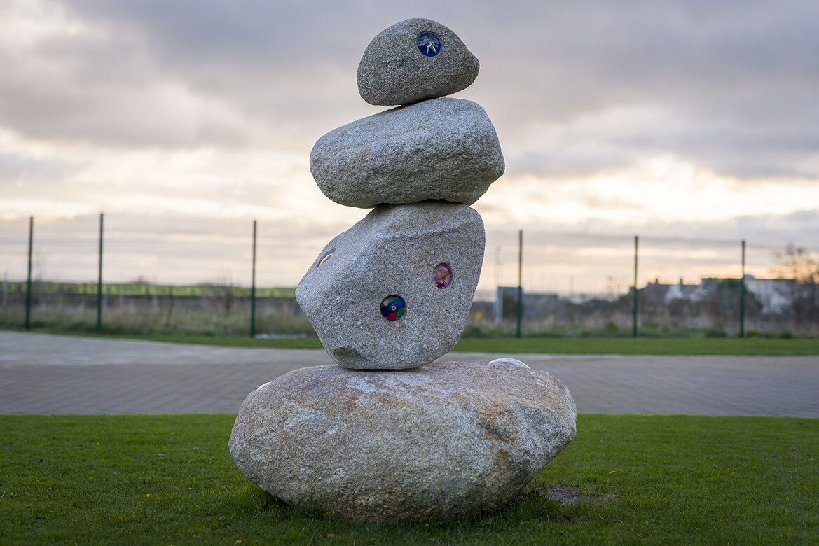 Irish Artist, Ruth E Lyons, Public Art, Public Sculpture, Future Fossil, Fossil Wonder, Colaiste Raithin, megalith