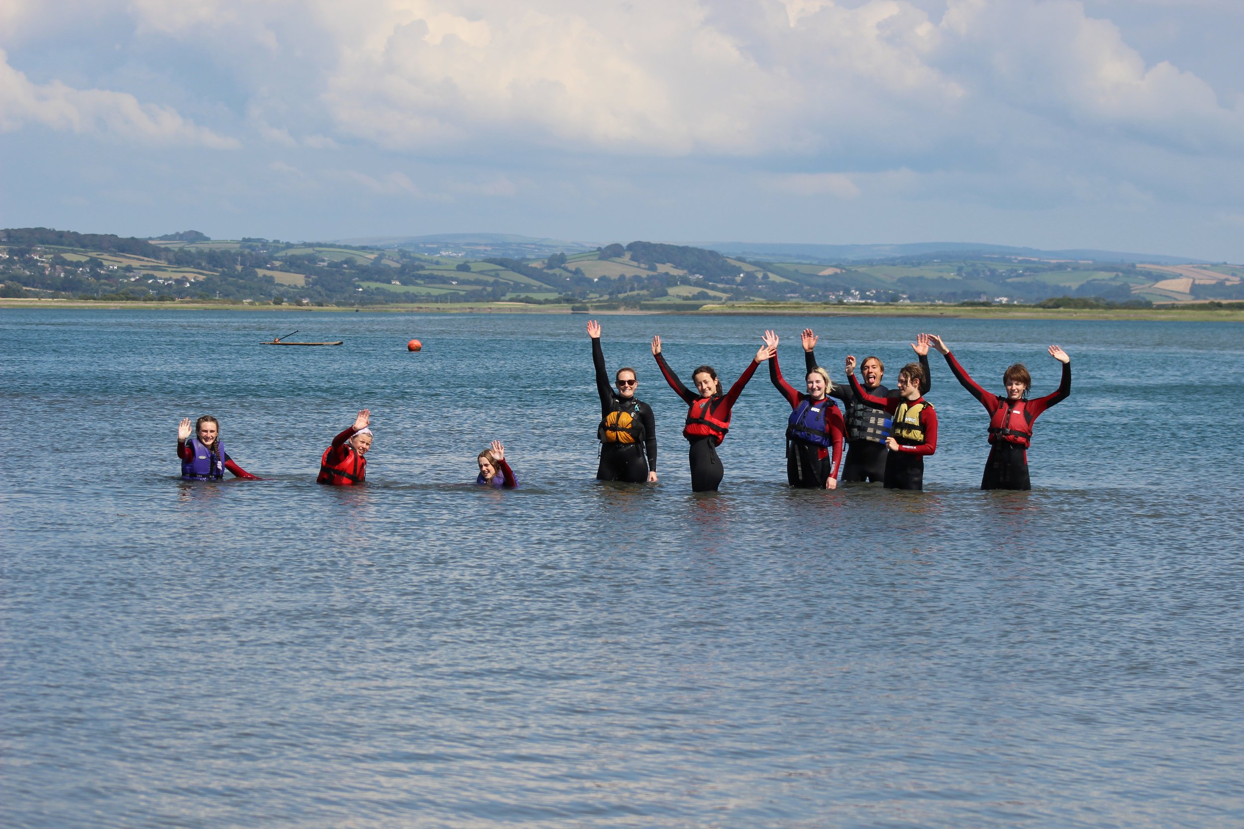 Youth summer fun - splashing in the sea!