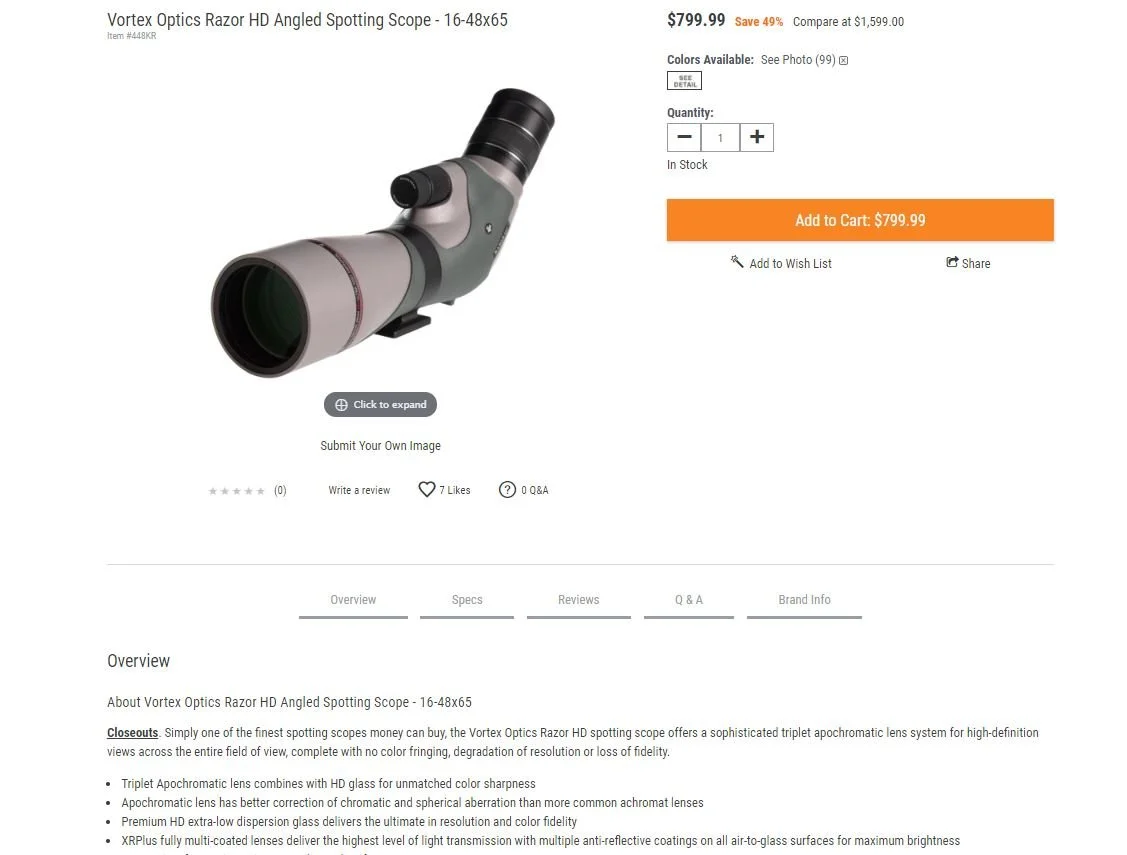   Product Overview: Vortex Optics      