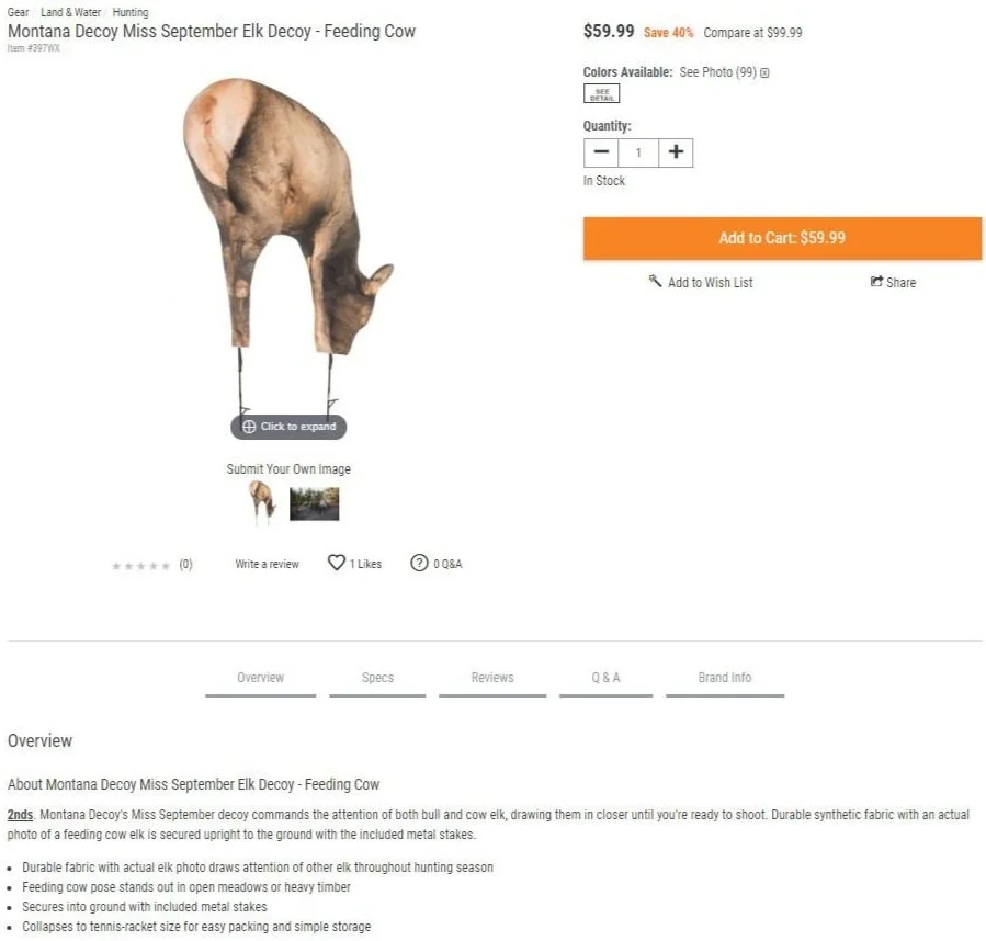   Product Overview: Montana Decoy      