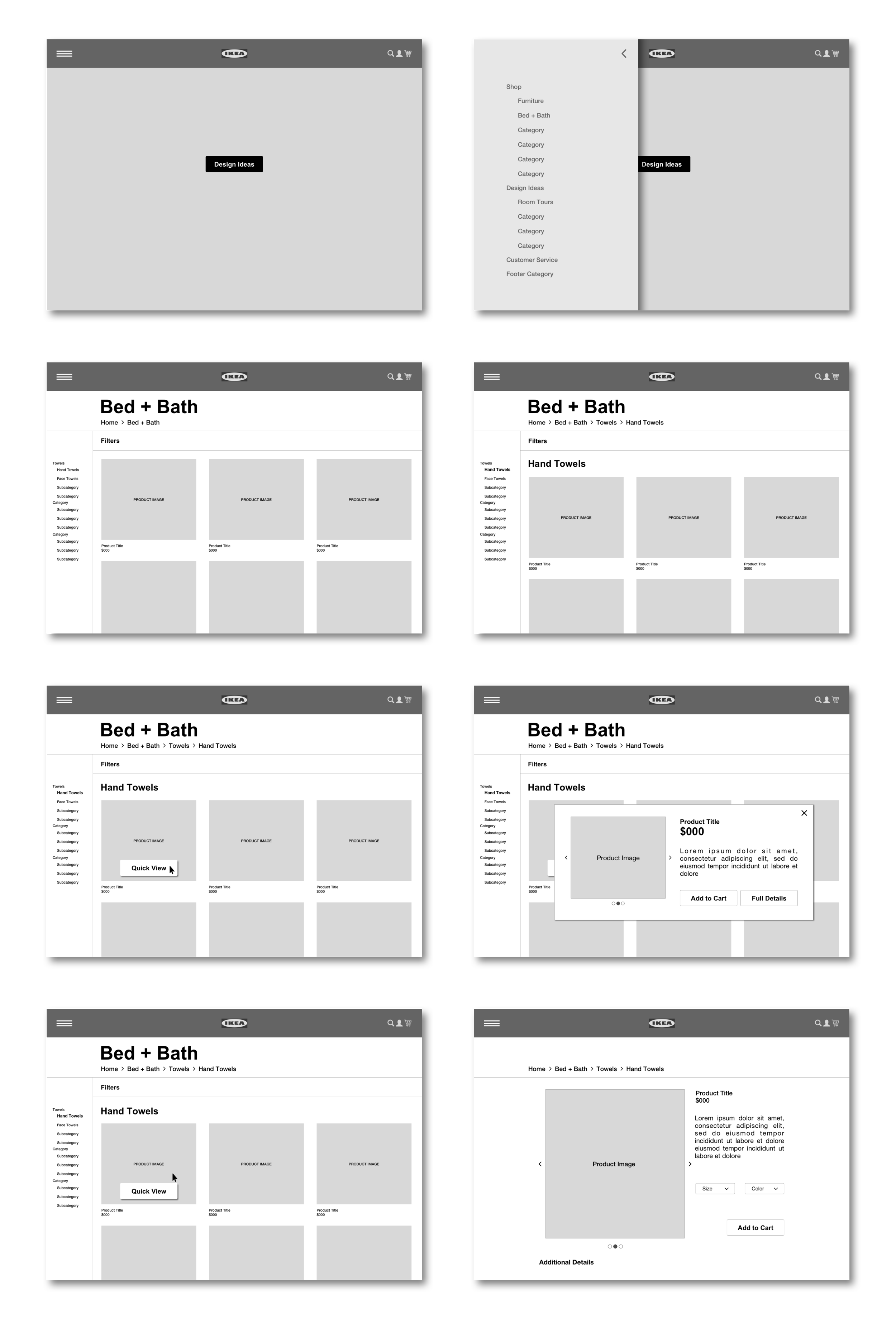 Wireframes Version 1.5