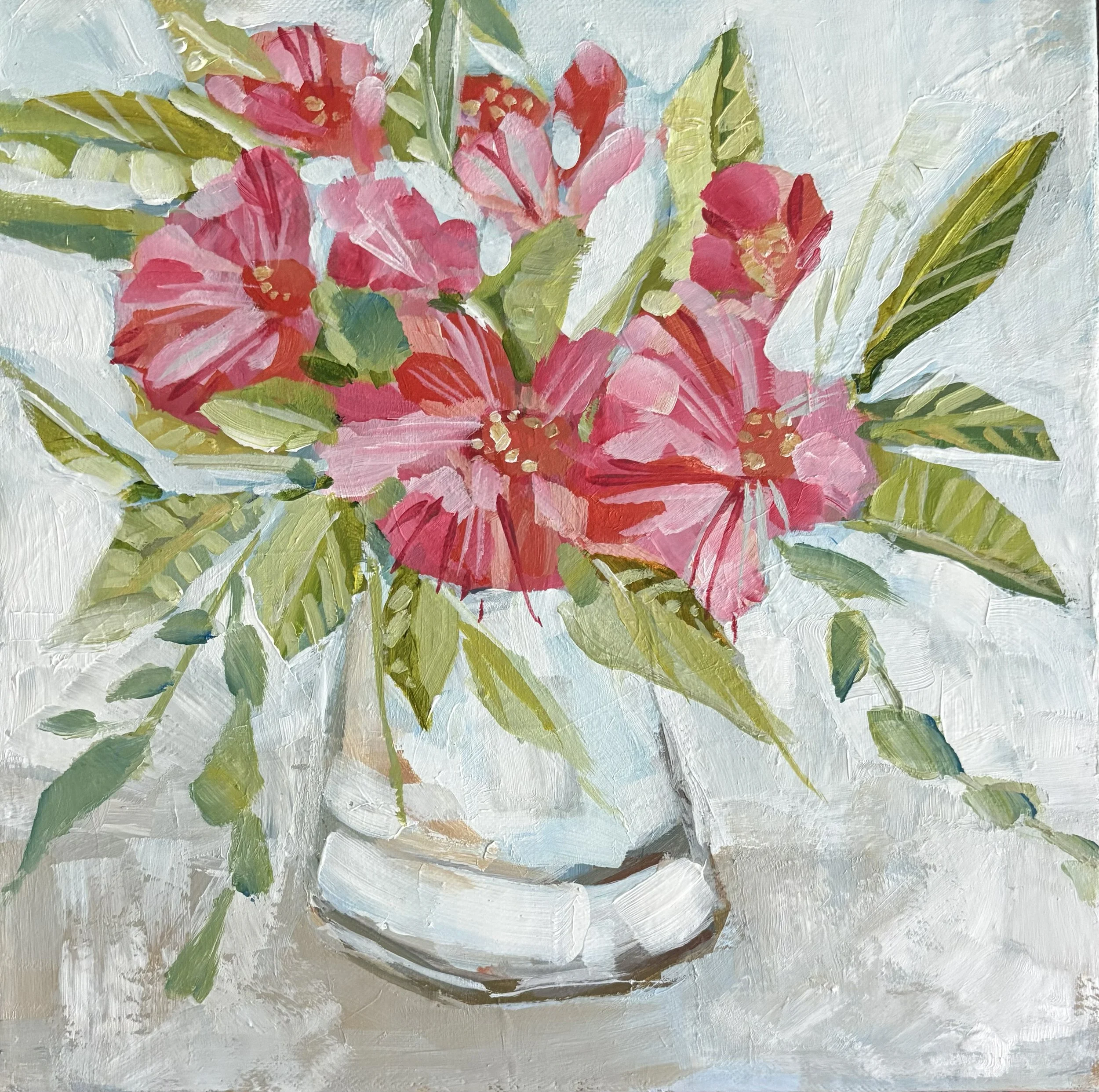 Pink Roses In July