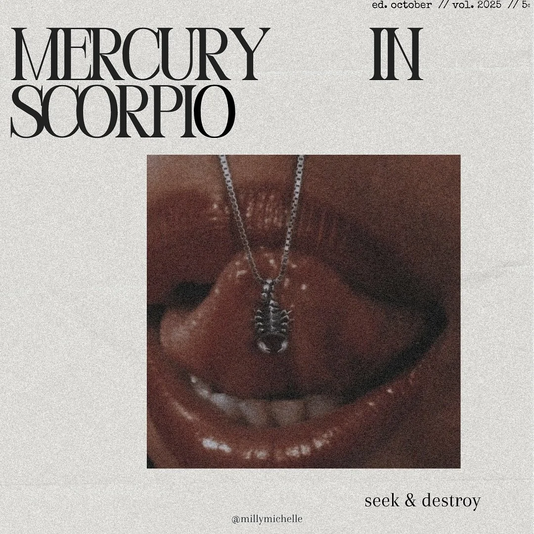 composting more Scorpio content 🩸 🦷 🦂 👅 🐈&zwj;⬛ 
&bull;
&bull;
&bull;
&bull;
also little miss Mercury in Scorpio herself has never sounded better &mdash; I LOVE the menacing low register 😮&zwj;💨 in her Scorpio bagggg honey 
&bull;
&bull;
&bull