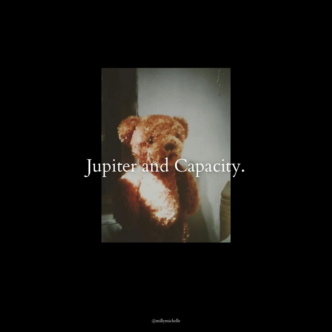 it thunders loudly wherever jupiter lands in your chart. beyond being a planet of Blessings&trade;️, jupiter is also a planet that pushes you beyond. it represents the part of life that forces us beyond our capacity. that&rsquo;s why jupiter, through