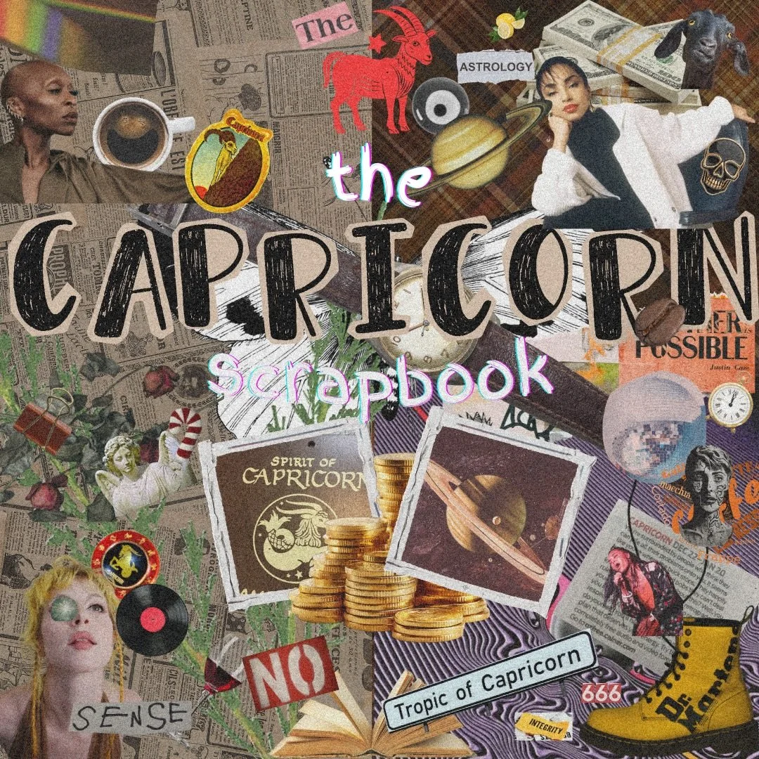it&rsquo;s only right that my Capricorn scrapbook came with some delay, hehe. this is the last in my scrapbook series - which also makes sense because the best is always saved for last. thanks for hanging out this year 🖤🐐♑️
&bull;
&bull;
&bull;
&bu