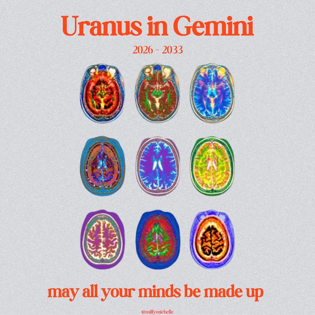 A repost for followers old and new. Uranus is back in Gemini. Feeling electrified? Good. Unstable? Good. Everything everywhere at once? Good. This isn&rsquo;t chaos, it&rsquo;s necessary voltage. You&rsquo;re evolving. Book my Uranus in Gemini Quicki