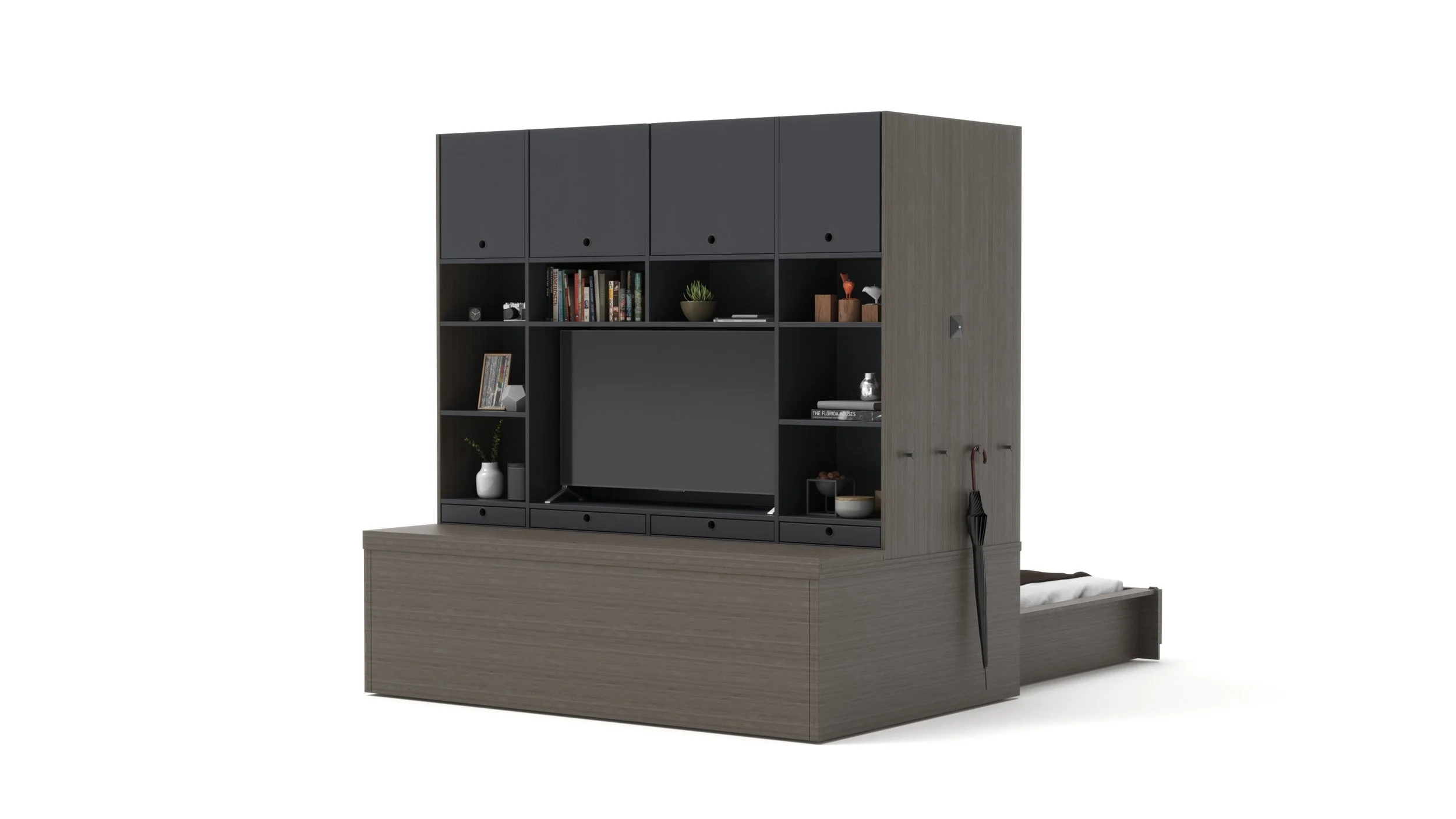 Copy of Full Bed - Walnut Color Finish